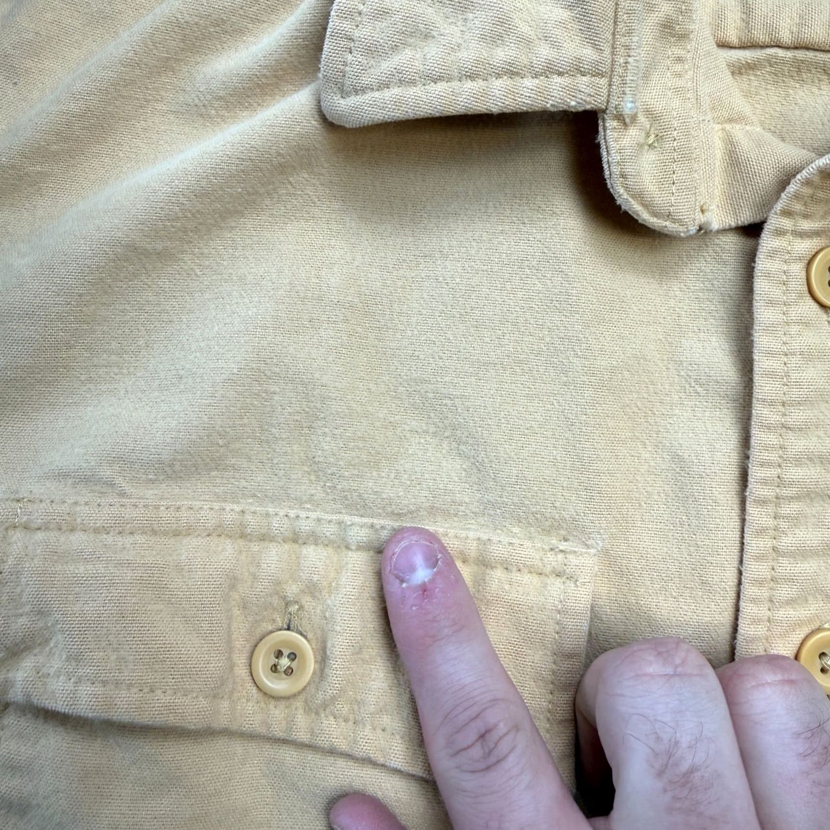 Vintage L.L.Bean Shirt Mens MT Yellow Flannel Heavyweight Cotton Button-Up Chore Workwear Casual Size US M / EU 48-50 / 2 - 6 Thumbnail
