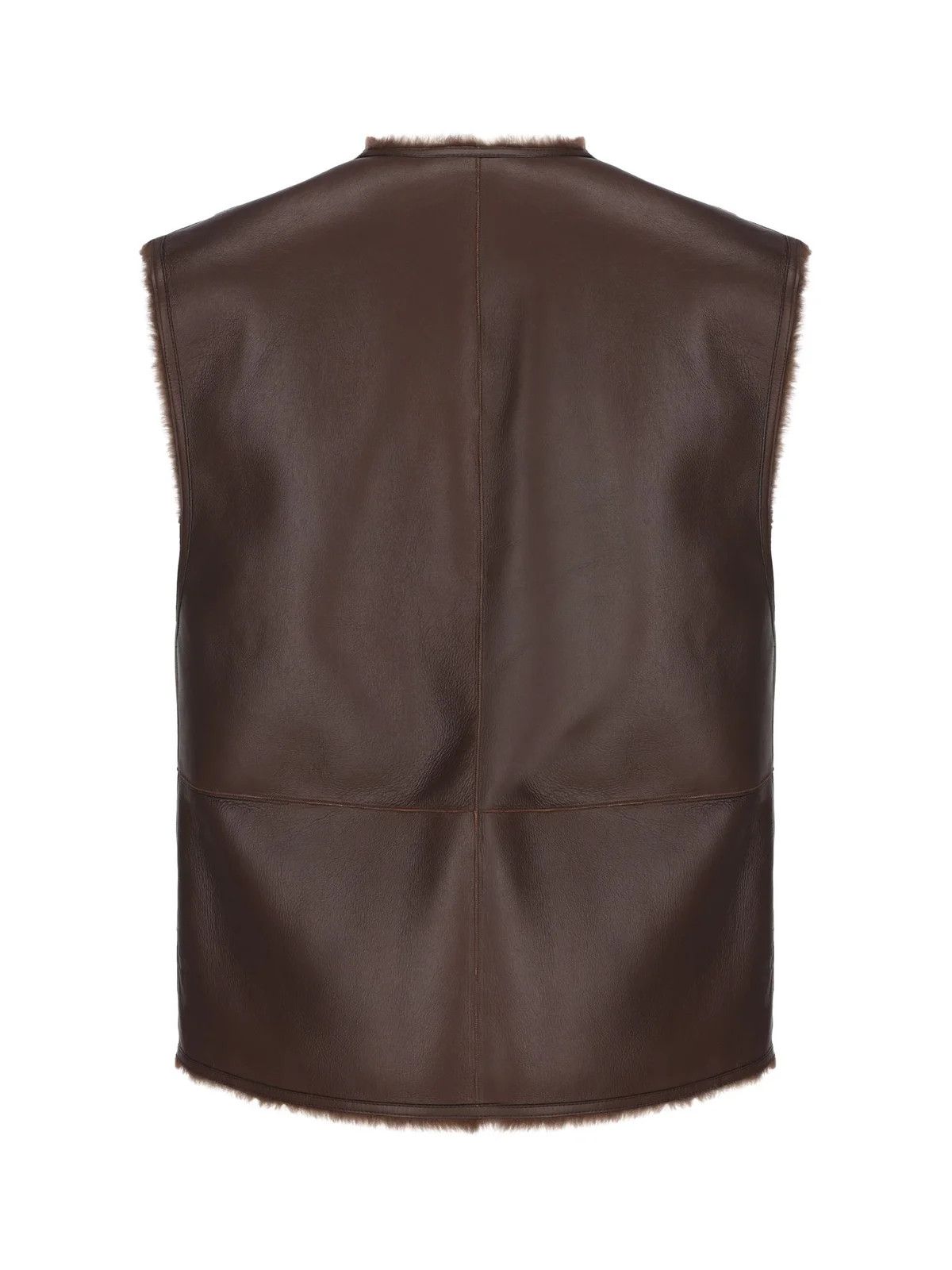 Salvatore Ferragamo o1s1rm1224 Vest in Brown Size L / US 10 / IT 46 - 2 Thumbnail