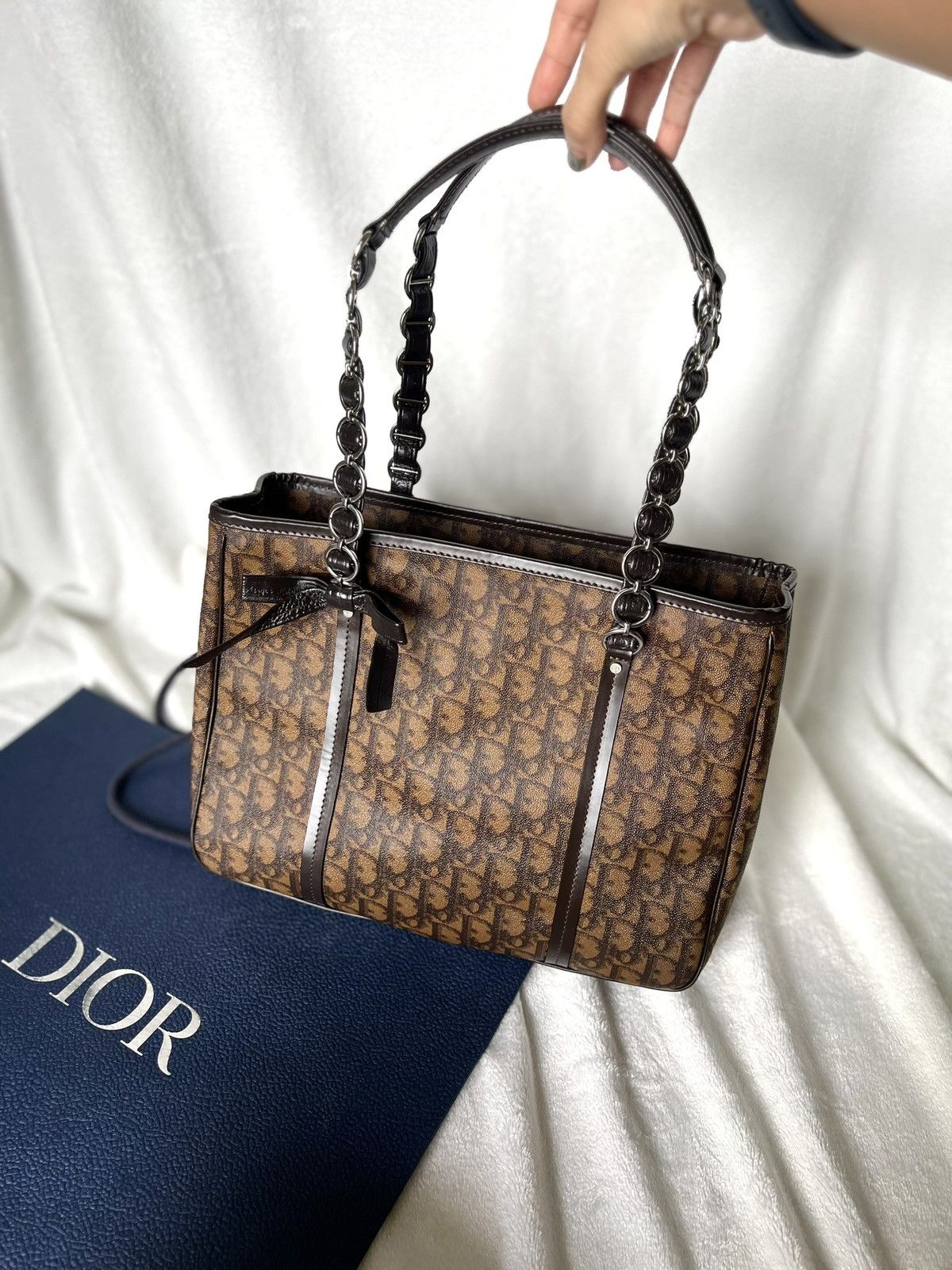 Dior Dior Trotter Brown Canvas Tote Bag Size ONE SIZE - 3 Thumbnail