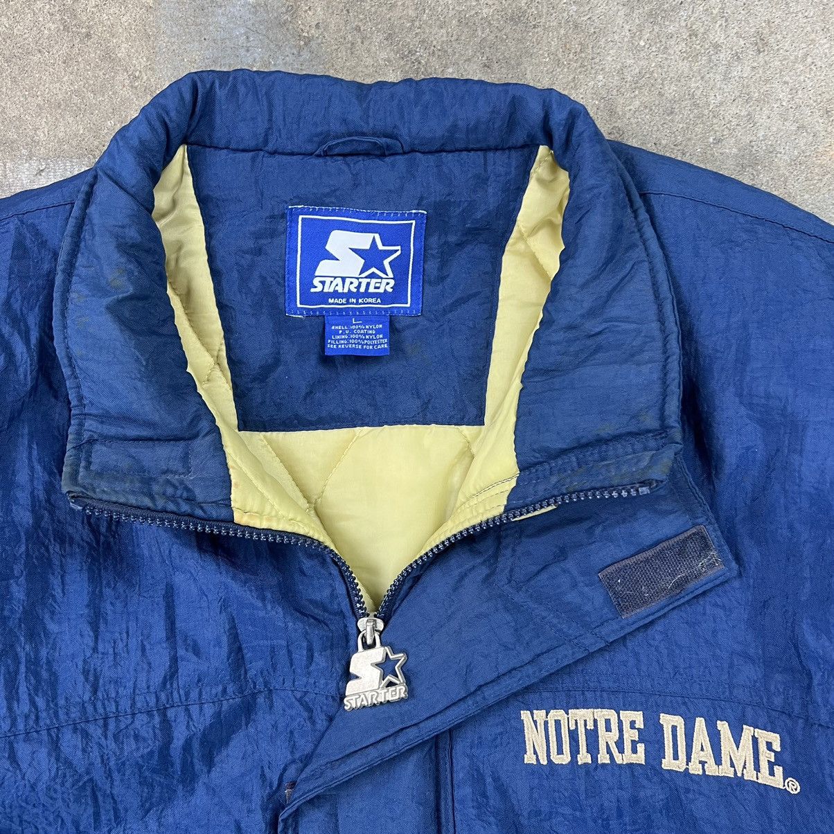 Starter × Vintage Vintage Notre Dame Starter Puffer Jacket Size US L / EU 52-54 / 3 - 8 Thumbnail