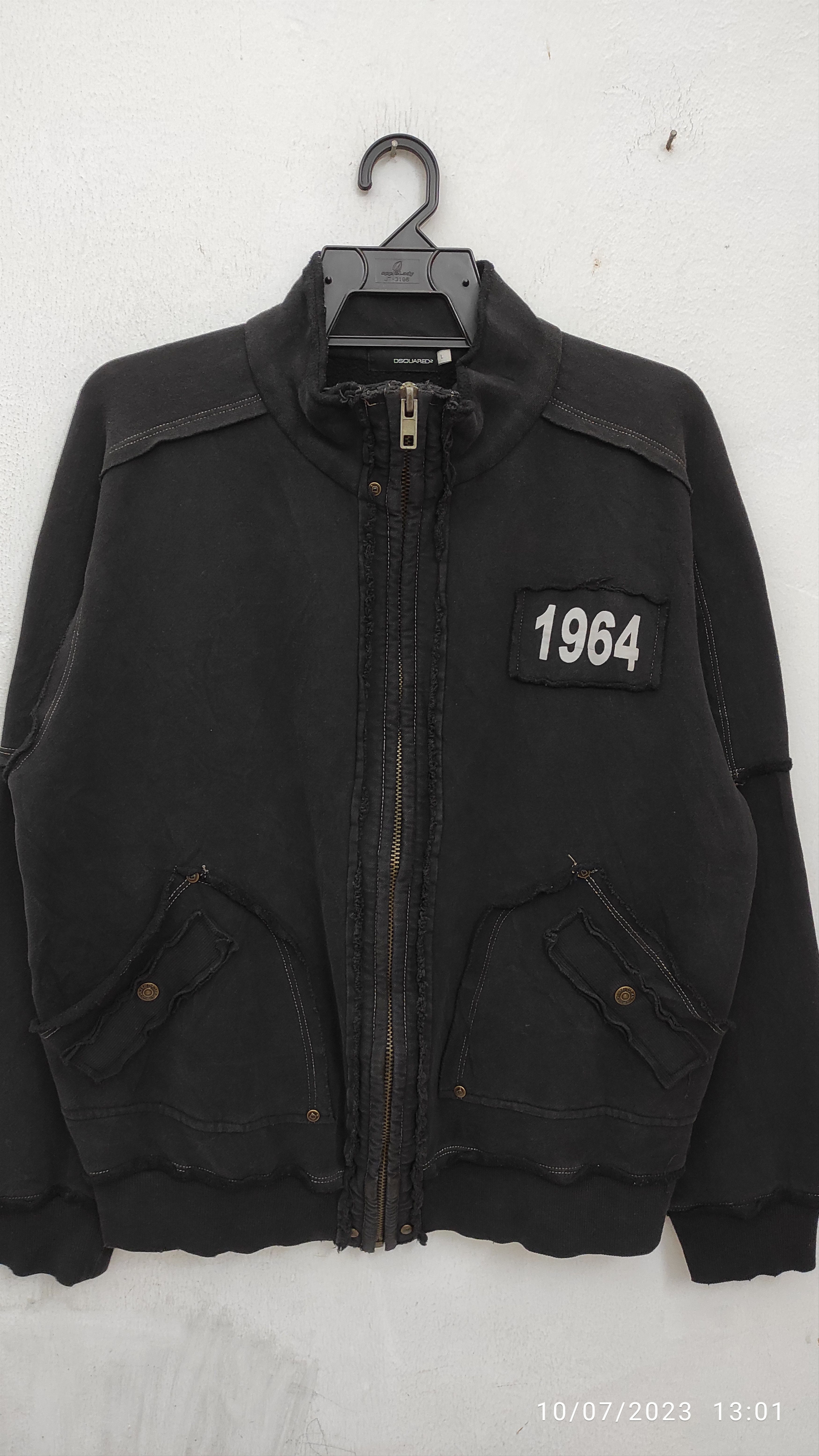 Dsquared2 Vintage 90's DSQUARED² Hagi Fray moleskin zipper jacket Size US L / EU 52-54 / 3 - 3 Thumbnail