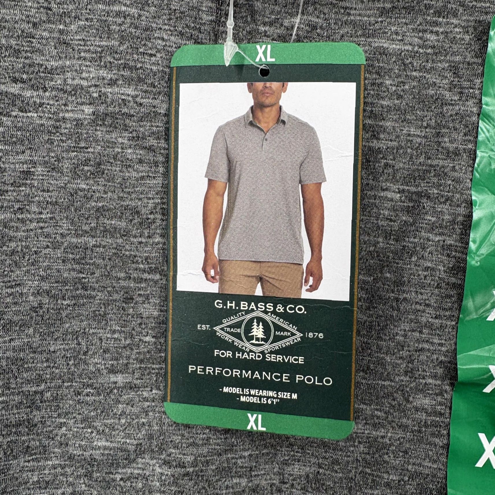 Vintage G.H. Bass & Co Polo Shirt Mens XL Gray Slub Jersey Quick Dry Golf Performance Size US XL / EU 56 / 4 - 4 Thumbnail