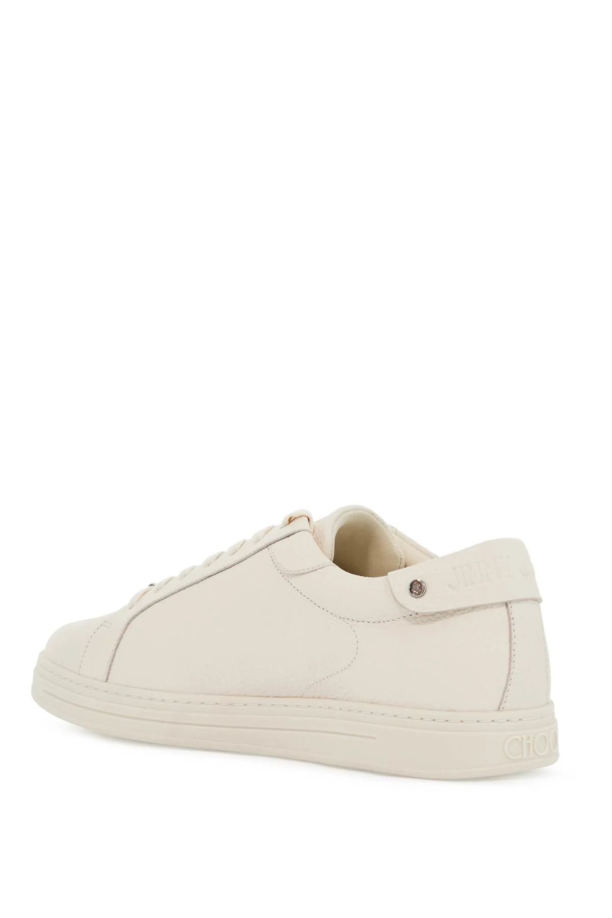 Jimmy Choo o1s22i1n1024 Hammered Leather Rome Sneakers in White Size US 8 / EU 41 - 3 Thumbnail