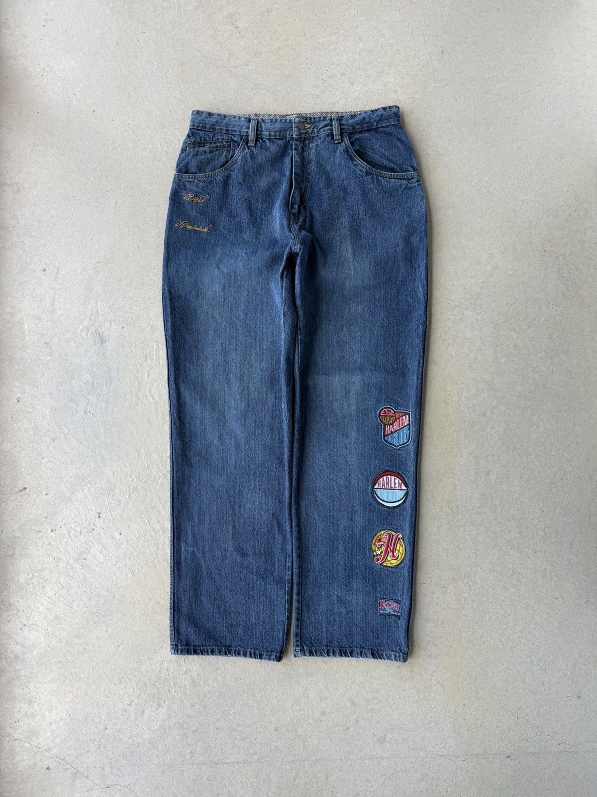 Fubu Vintage Y2K Fubu Halen Globetrotter Baggy Denim Jeans Size US 36 / EU 52 - 1 Thumbnail