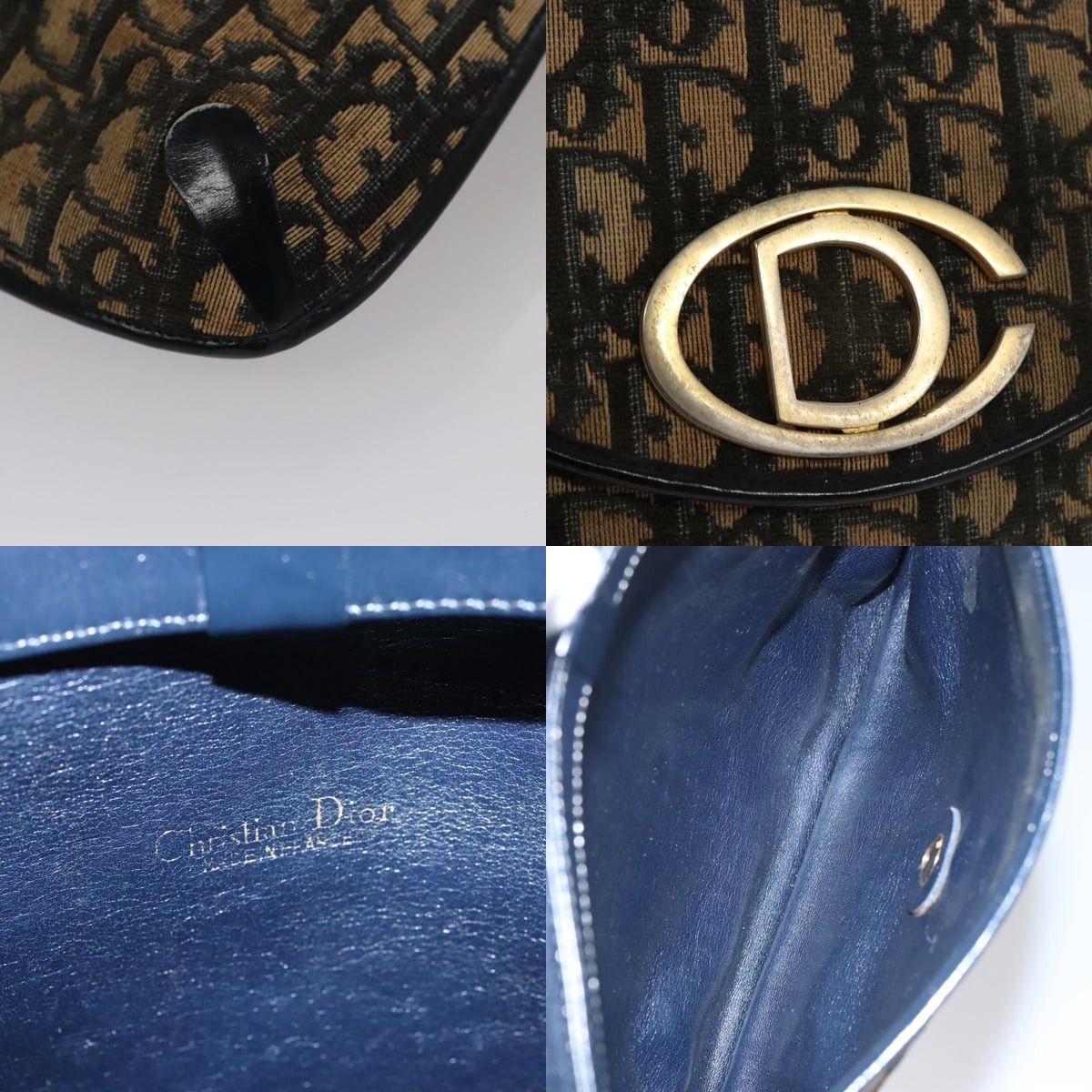 Dior DIOR Trotter Canvas Shoulder Bag Navy Size ONE SIZE - 11 Thumbnail