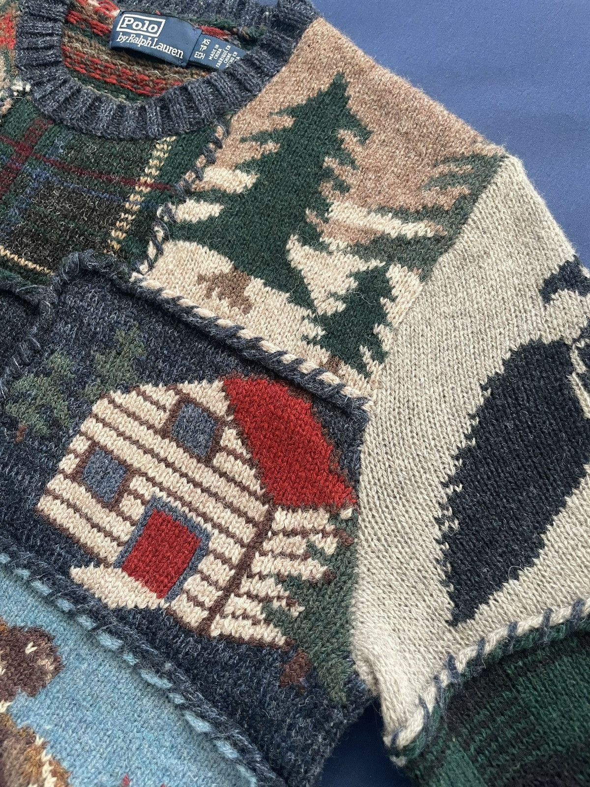 Polo Ralph Lauren Polo Ralph Lauren Patchwork Wool Sweater XS Size US XS / EU 42 / 0 - 8 Thumbnail