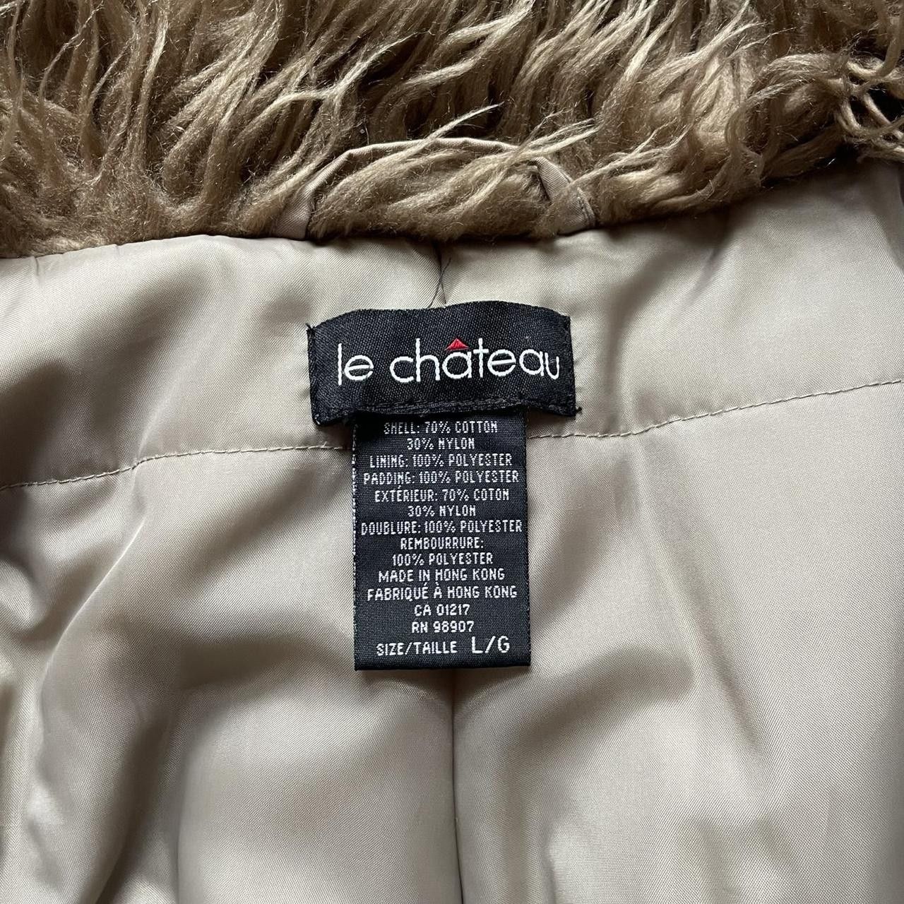 Le Chateau Vintage Le Chateau Tan Trench Coat with Faux Fur Trim Size L / US 10 / IT 46 - 8 Thumbnail