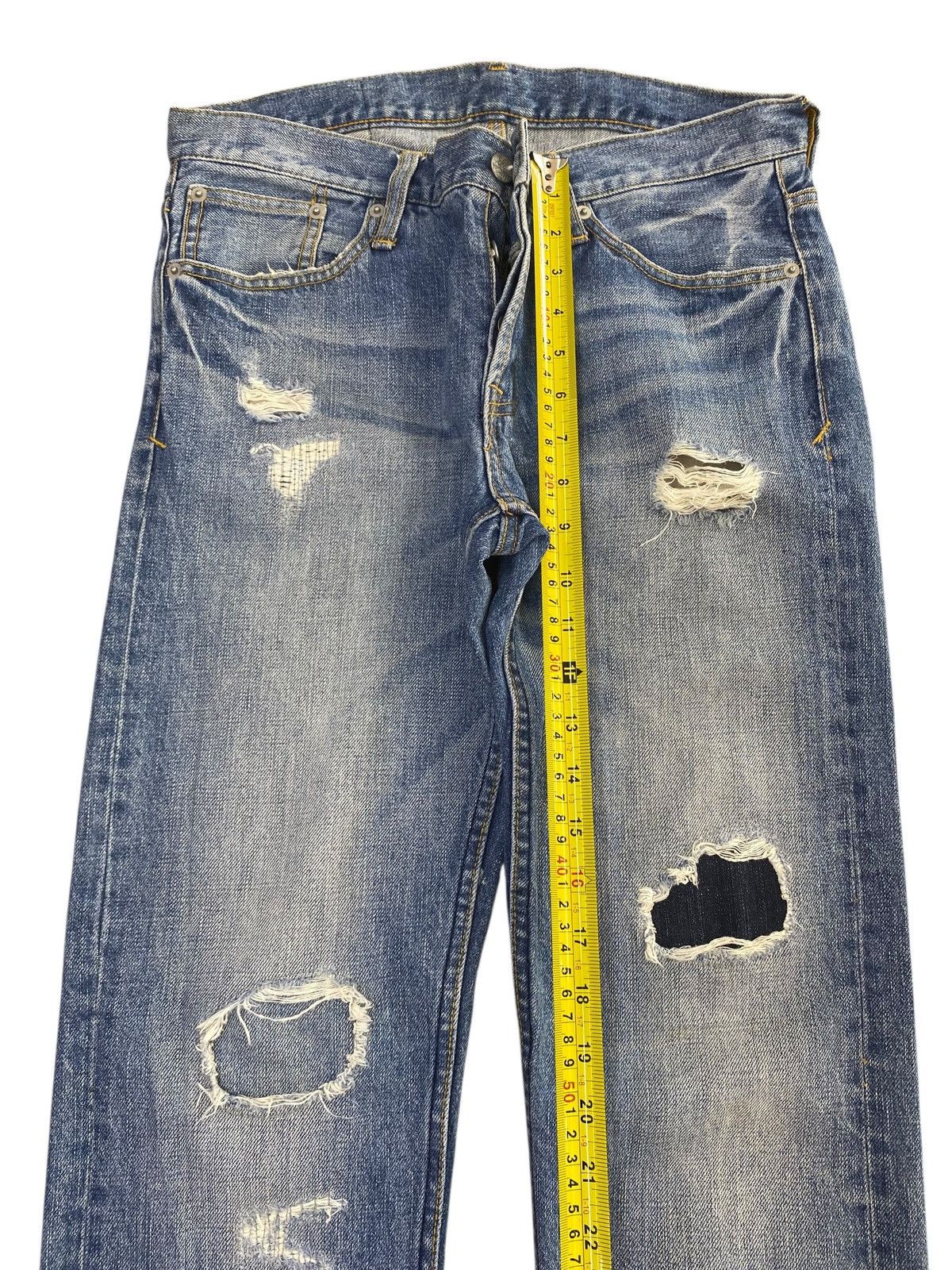 Other Stooge & Co Faded Wash Style Ripped Patchwork Jeans Size US 30 / EU 46 - 6 Thumbnail