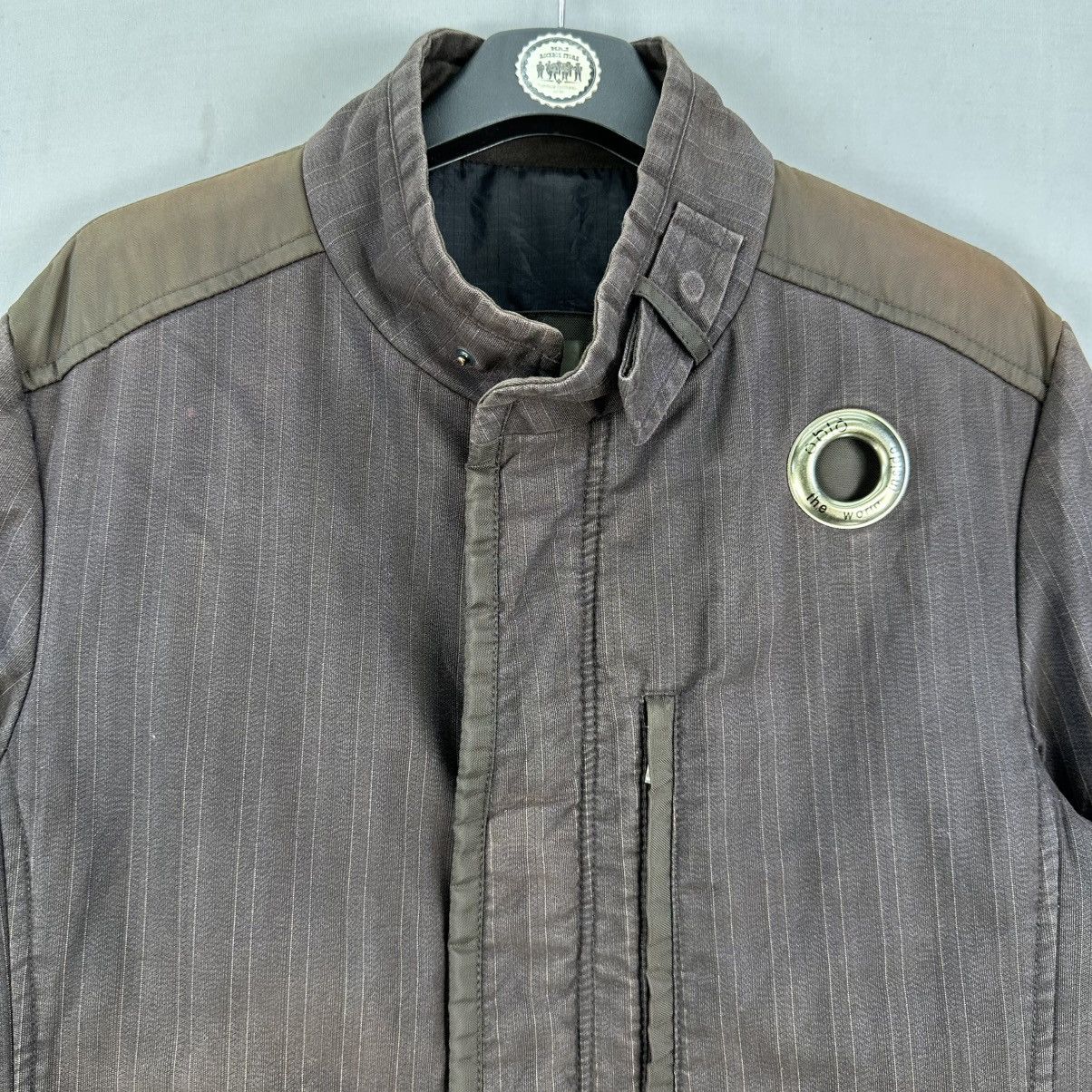 Italia Independent Vintage 90's MADE IN ITALY Striped Jacket by OBLÒ Size US S / EU 44-46 / 1 - 7 Thumbnail