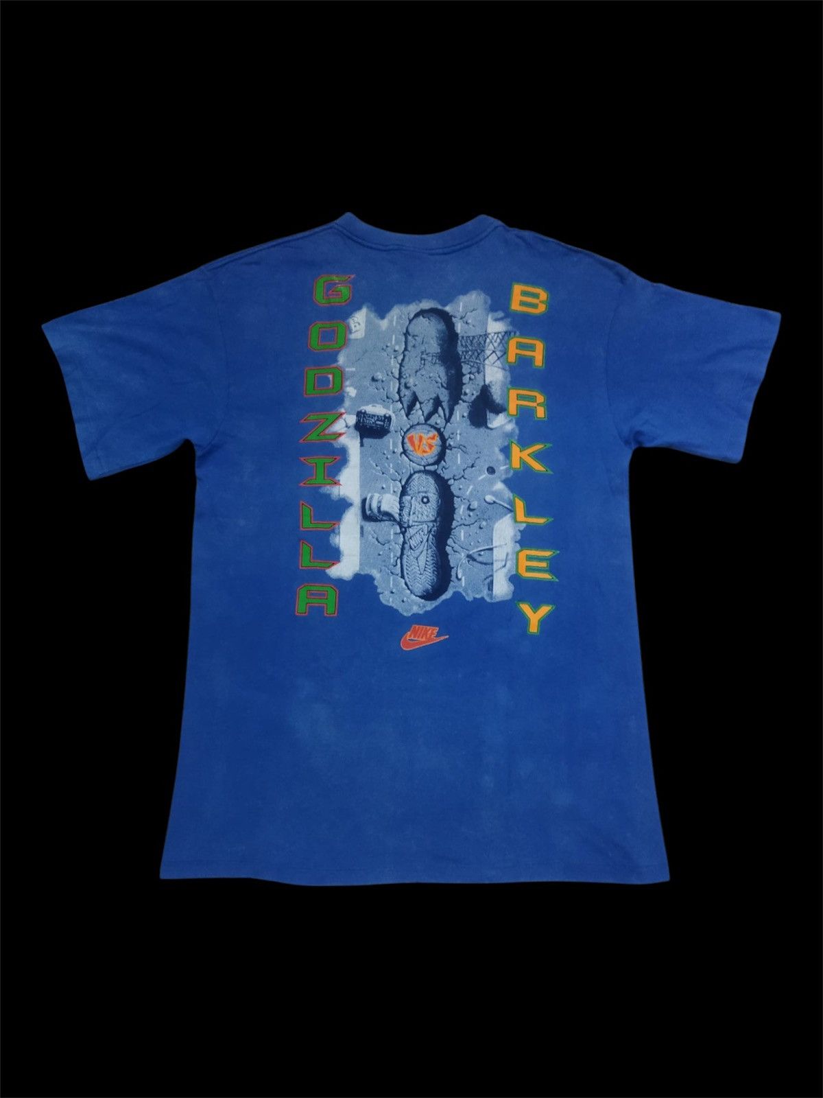 Nike Rare Vintage 1992 Nike x Godzilla x Barkley Tee Size US XL / EU 56 / 4 - 3 Thumbnail