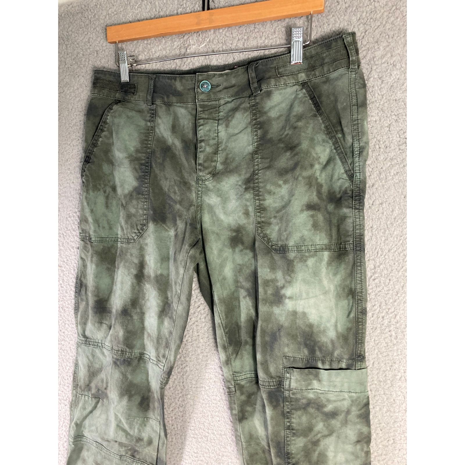 Other Womens Cargo Pants Size 31 Green Comfortable Size 31" - 8 Thumbnail