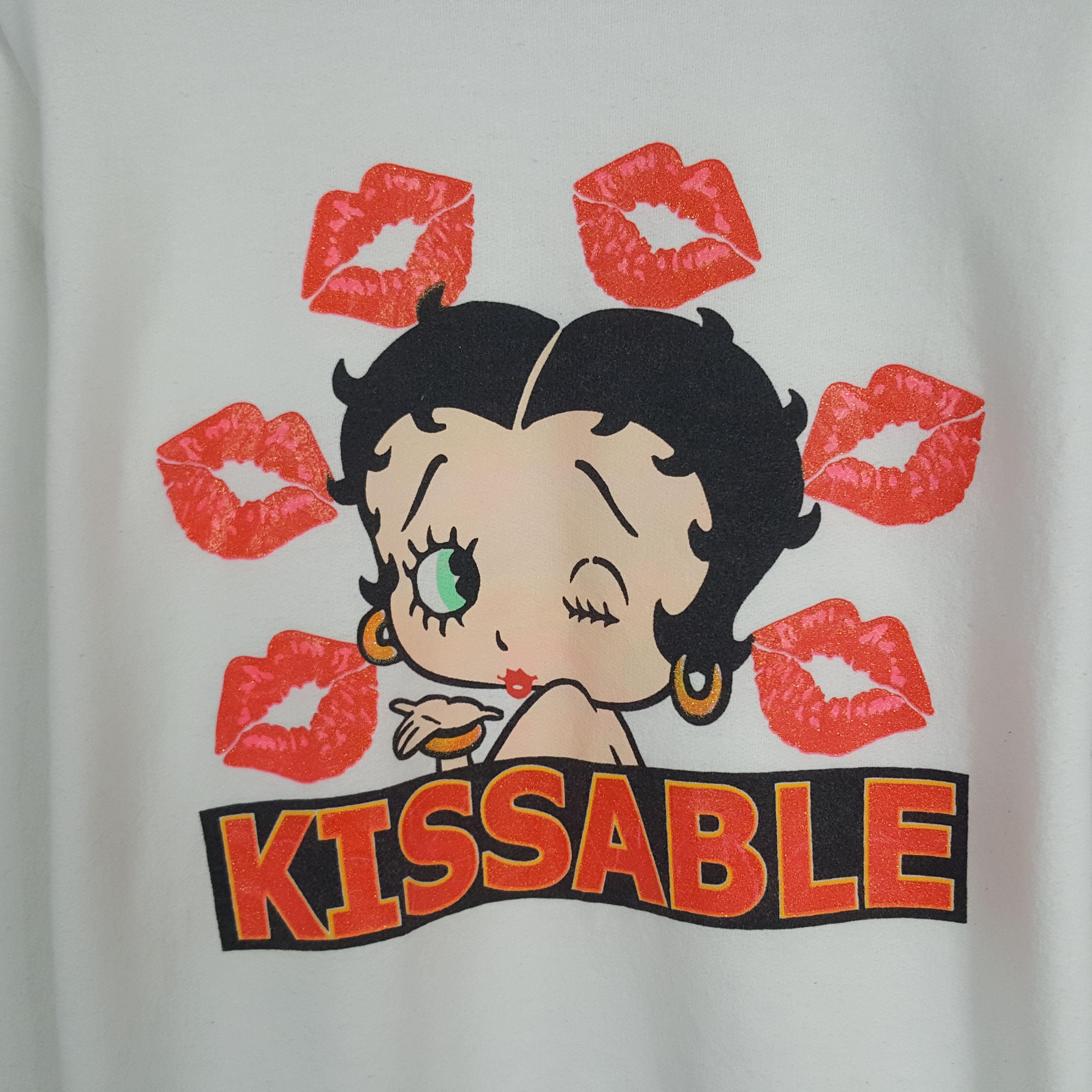 Cartoon Network × Hanes × Vintage Vintage Betty Boop Kissable Sweatshirt Size US M / EU 48-50 / 2 - 2 Thumbnail
