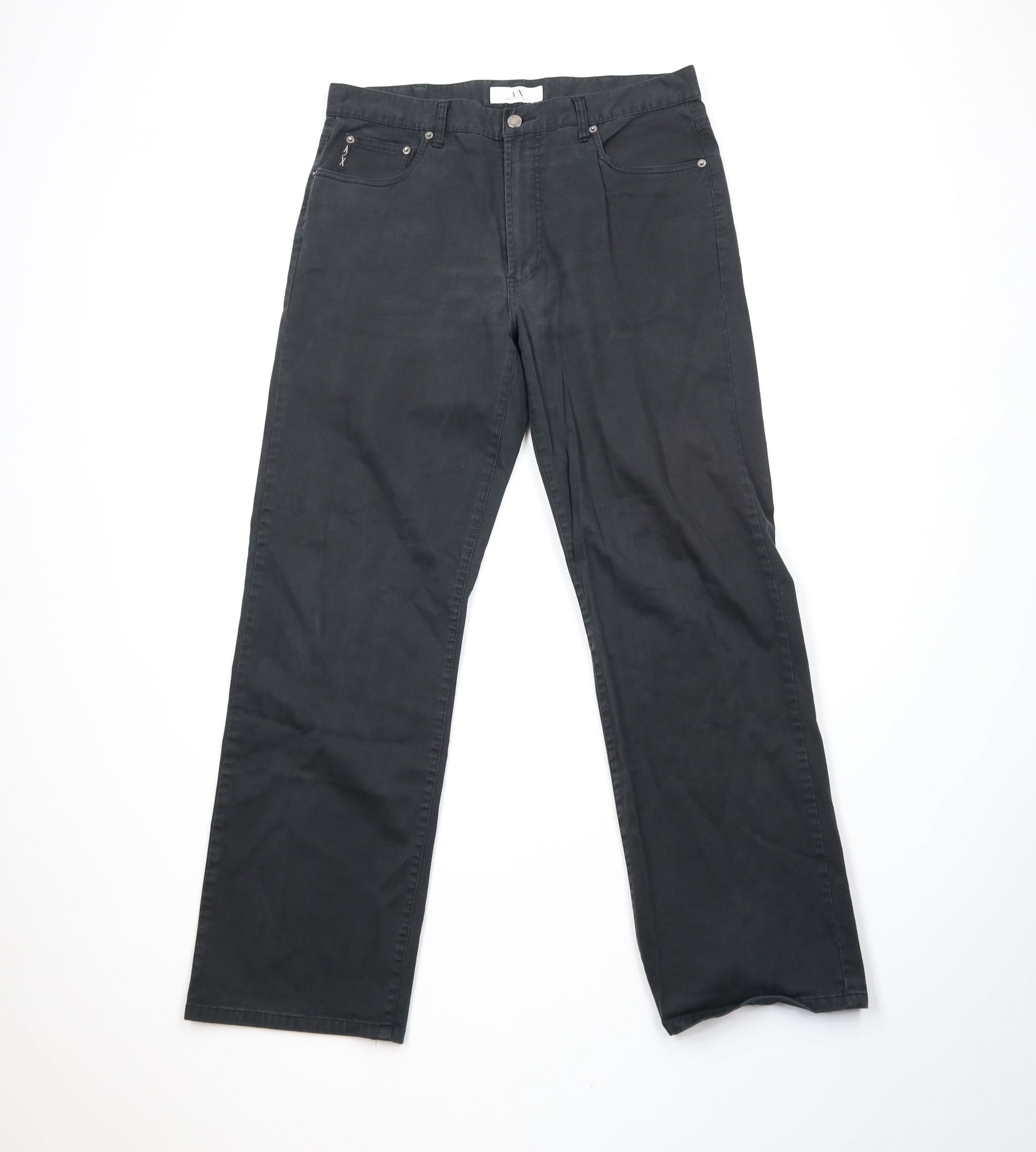 Armani Exchange × Vintage Vintage Armani Exchange Spell Stretch Wide Leg Pants Black Size US 36 / EU 52 - 1 Thumbnail