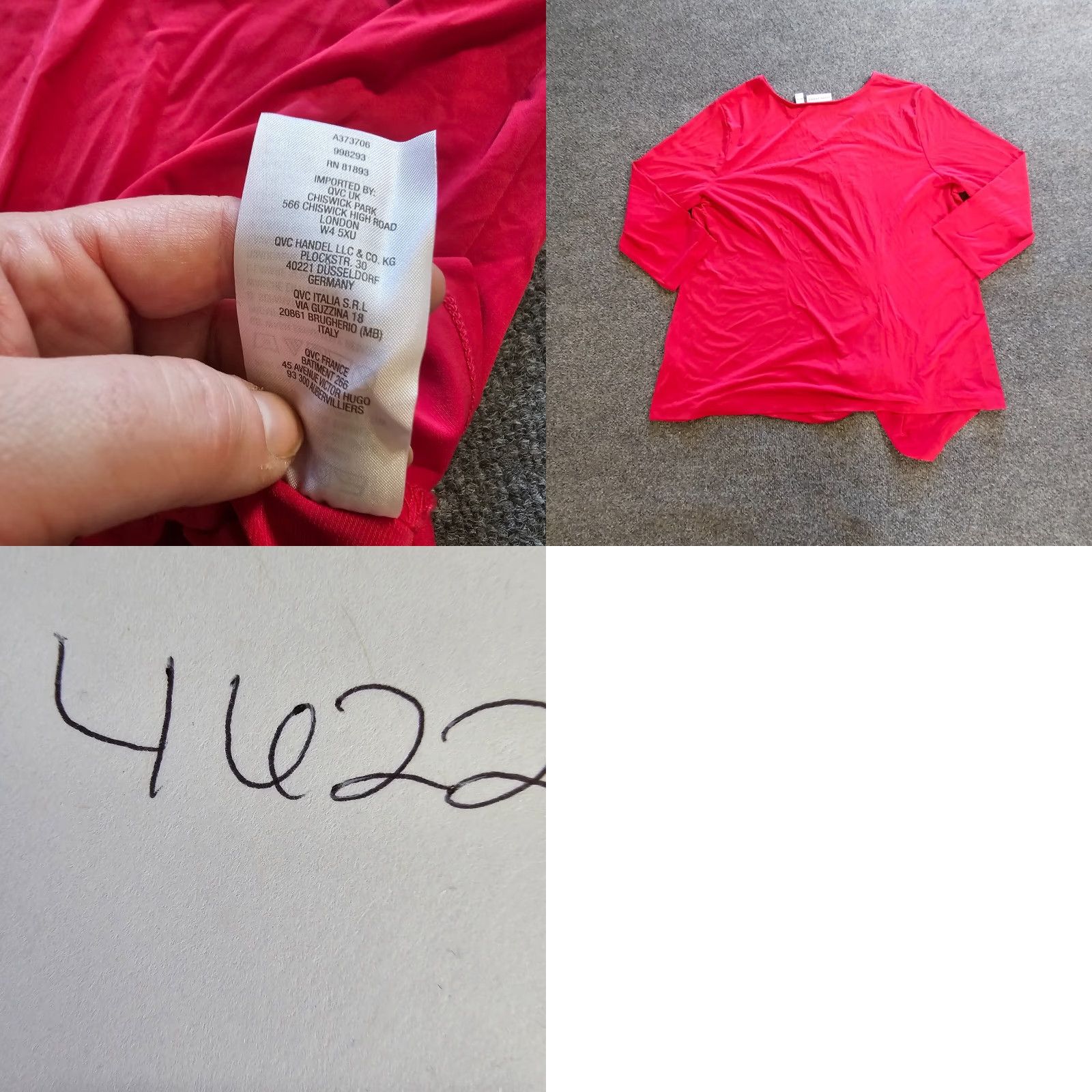 Vintage Susan Graver Blouse Shirt Women XL Pink 3/4 Sleeve V-Neck Ruched Stretchy Slinky Casual Career Mens Womens Size XL / US 12-14 / IT 48-50 - 8 Thumbnail