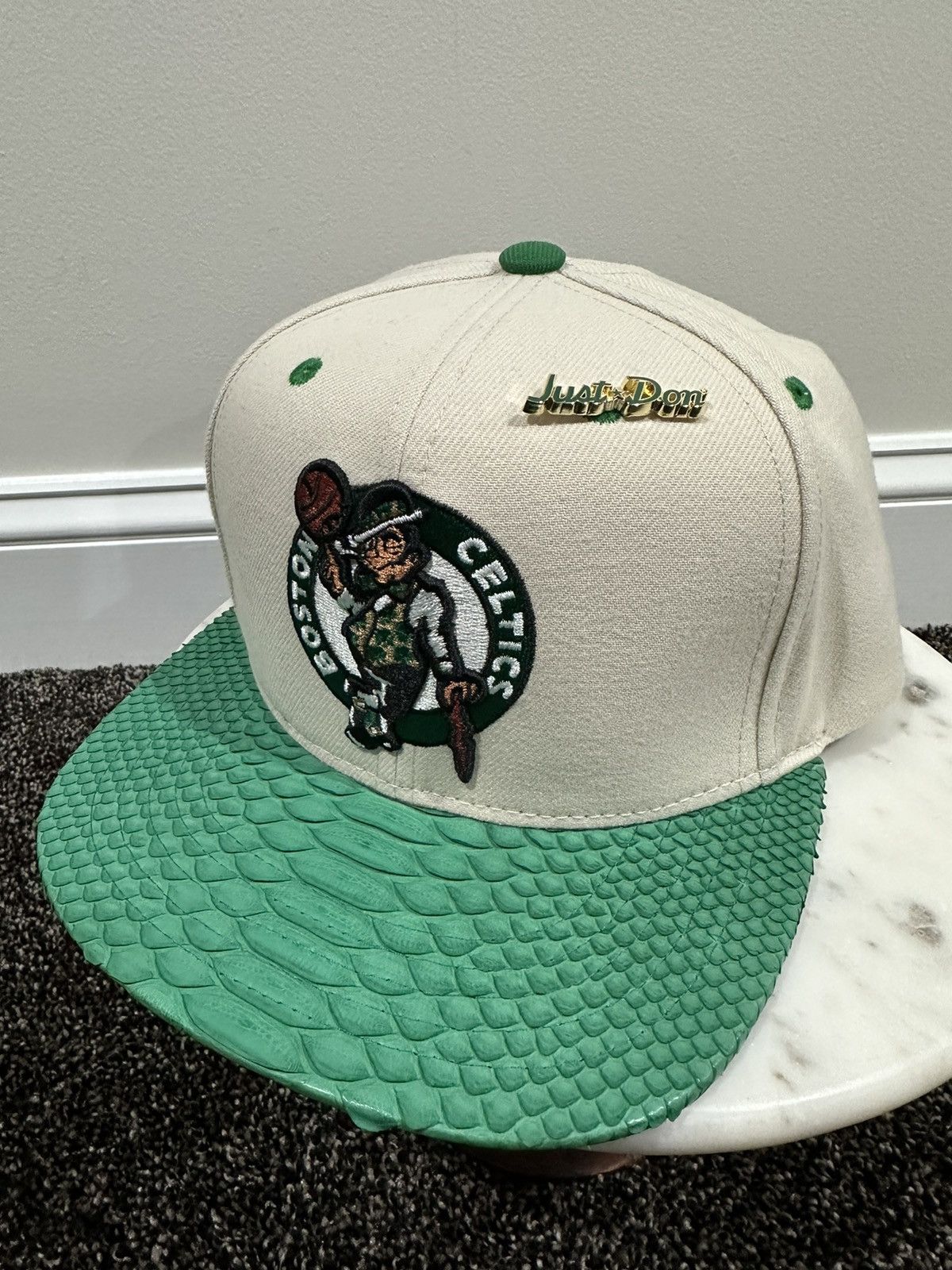 Just Don Just Don x Mitchell & Ness NBA Boston Celtics Snakeskin Hat Size ONE SIZE - 6 Thumbnail