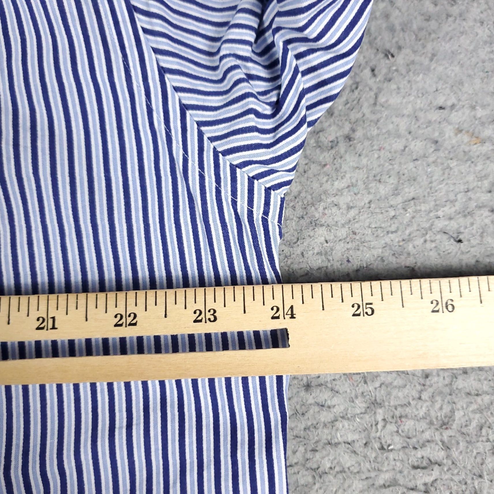 Tommy Bahama Tommy Bahama Shirt Mens 16.5 Blue Striped Dress Shirt Button Up Long Sleeve Size 42R - 5 Thumbnail