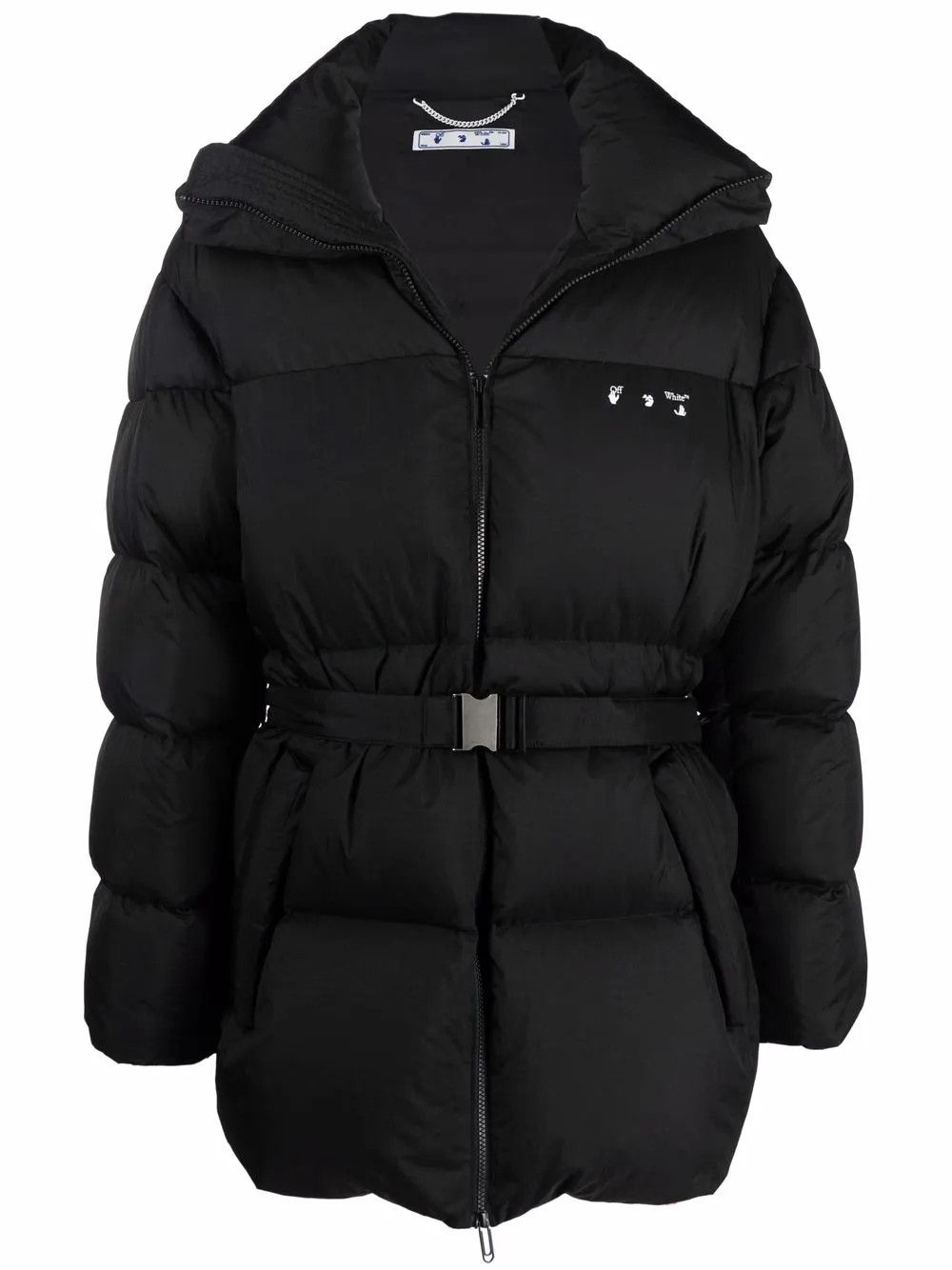 Off-White o1gr1nt0125 Tuc Detail Puffer down Jacket in Black Size US XS / EU 42 / 0 - 1 Thumbnail