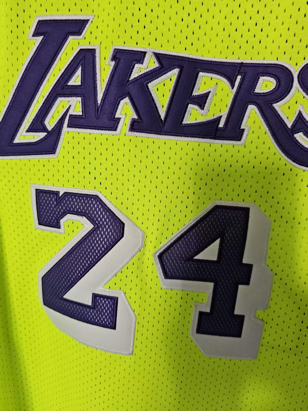 NBA Kobe Bryant Jersey Lakers 24 Green Double Stitched Size US XL / EU 56 / 4 - 4 Thumbnail