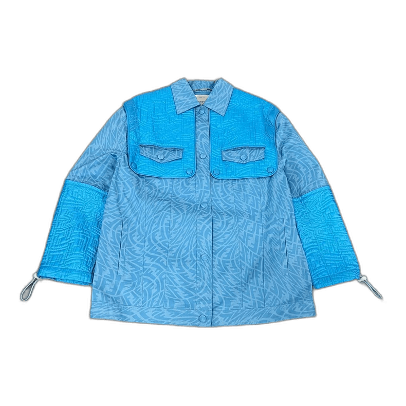 Fendi Fendi Blue Floral Patterned Jacket Size US M / EU 48-50 / 2 - 1 Thumbnail
