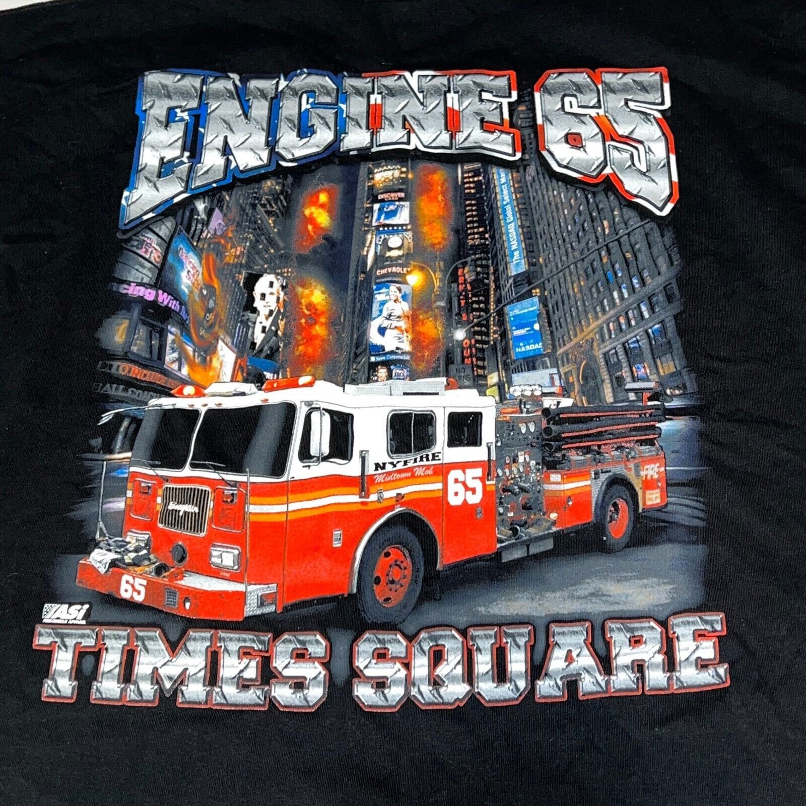Gildan ASi Fire Rescue NYC Engine 65 Times Square Midtown Mob 2XL Size US XXL / EU 58 / 5 - 1 Thumbnail