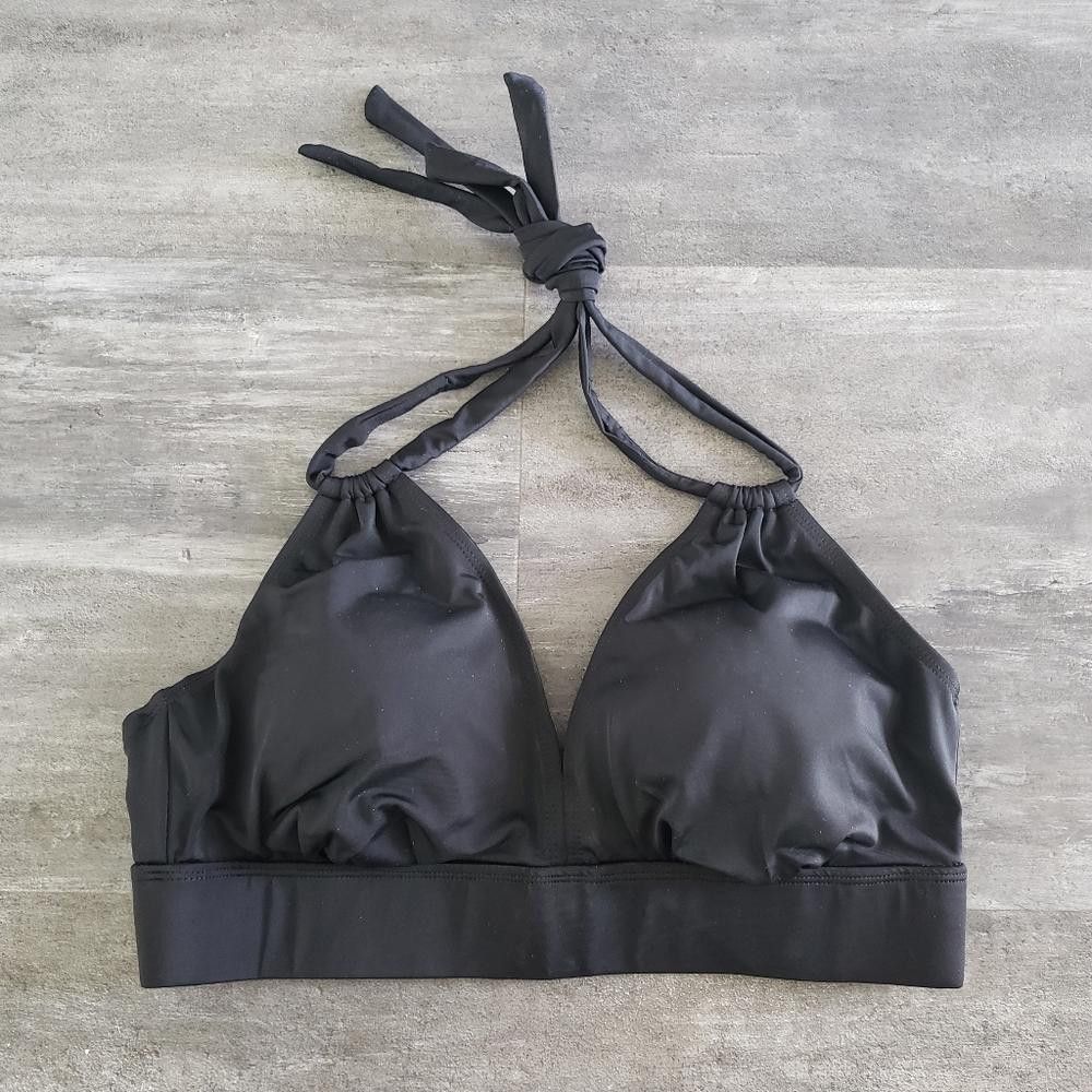 Designer Black Double Loop SFA Bikini Top Size ONE SIZE - 1 Thumbnail