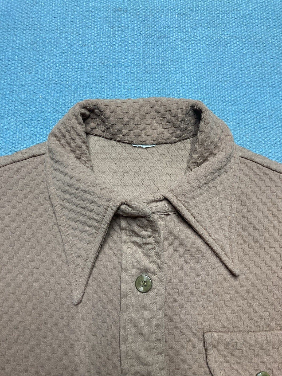 Vintage Vintage 70s button shirt textured knit dagger collar large Size US L / EU 52-54 / 3 - 4 Thumbnail