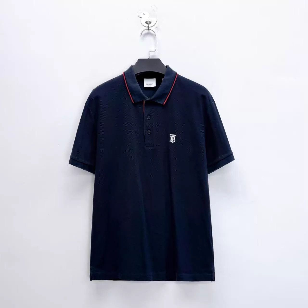 Burberry Burberry SS23 Navy Check TB Embroidered Polo Shirt M Size US M / EU 48-50 / 2 - 1 Thumbnail