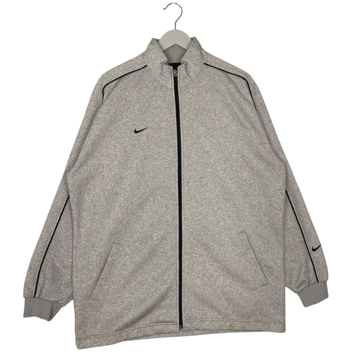Vintage Vintage Nike Full Zip Sweater Small Logo Printed Gray Size L Size US L / EU 52-54 / 3 - 1 Thumbnail