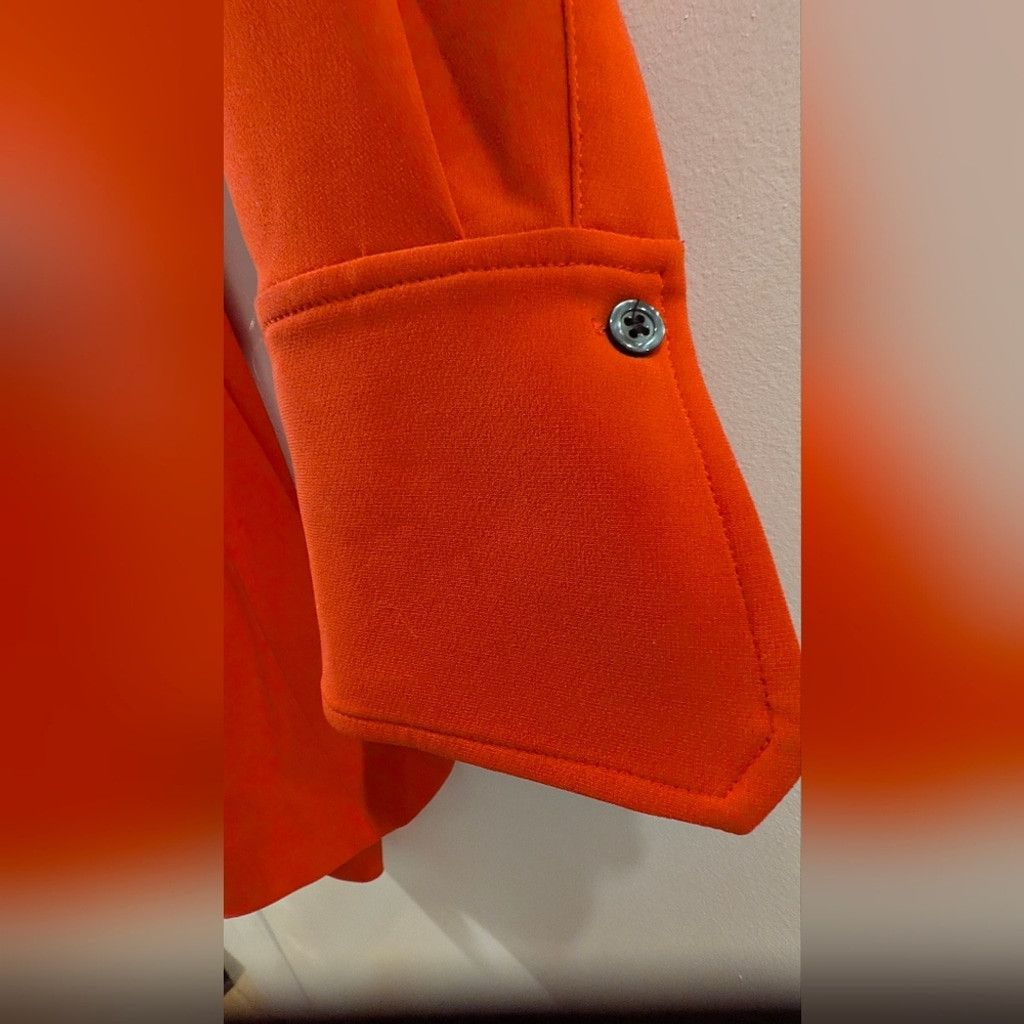A.L.C. ALC Vibrant Coral Cut Out Long Sleeve Dress Size XS / US 0-2 / IT 36-38 - 6 Thumbnail