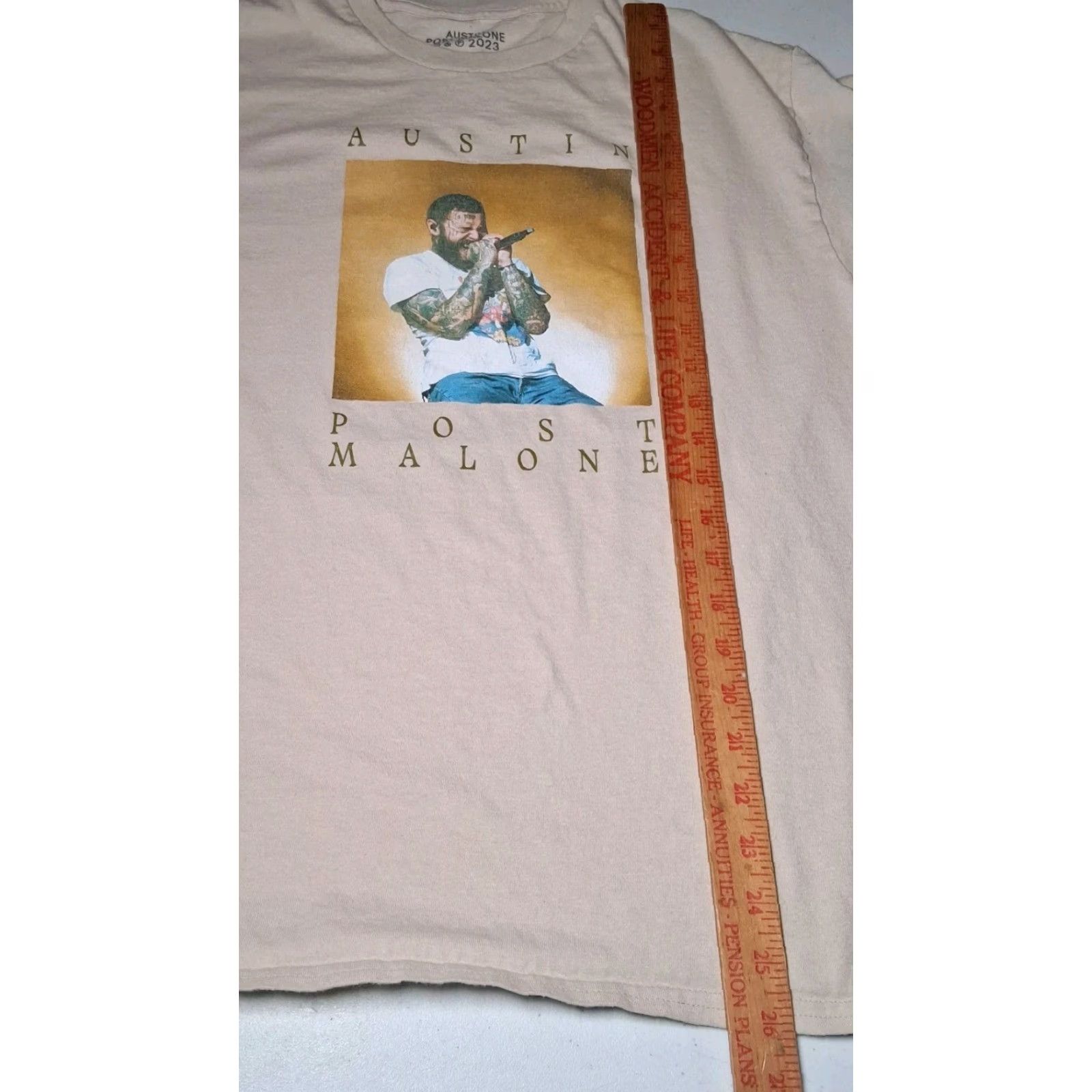 Vintage VINTAGE Posty Co Austin Post Malone Shirt Men L Graphic T Beige Tan Crew Neck Short Sleeve Music 2020s Size US L / EU 52-54 / 3 - 4 Thumbnail