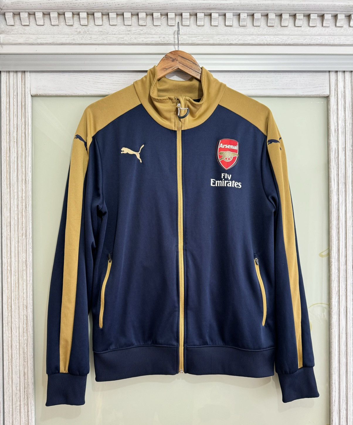 Puma Arsenal Puma 2015-2016 Track Jacket Soccer Jersey Kit Shirt Size US M / EU 48-50 / 2 - 1 Thumbnail