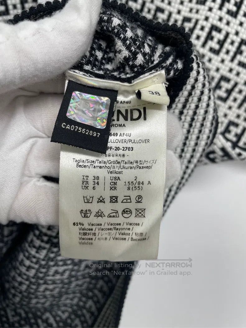 Fendi Fendi Monogram Printed Short-Sleeve T-Shirt Size XS / US 0-2 / IT 36-38 - 4 Thumbnail