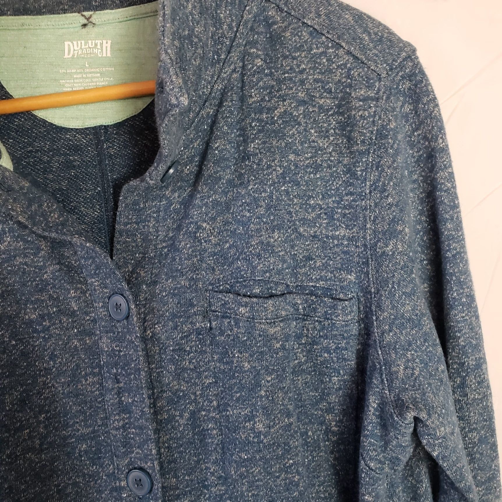 CO Duluth Womens Hemp Organic Cotton Buttonfront Jacket-Size L Blue Size L / US 10 / IT 46 - 4 Thumbnail