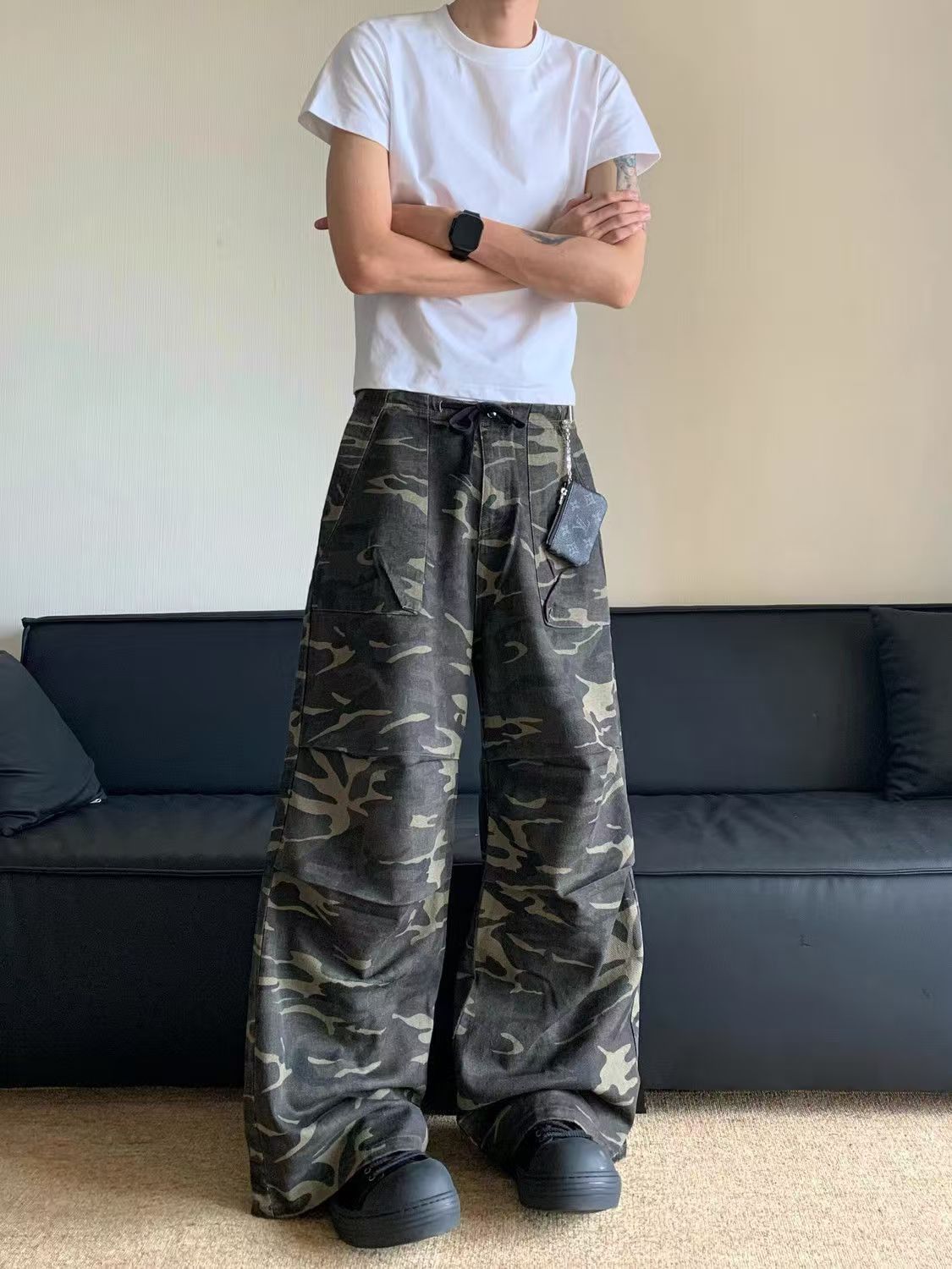 Japanese Brand × Jean American street retro camouflage cargo jeans y2k Size US 32 / EU 48 - 1 Thumbnail