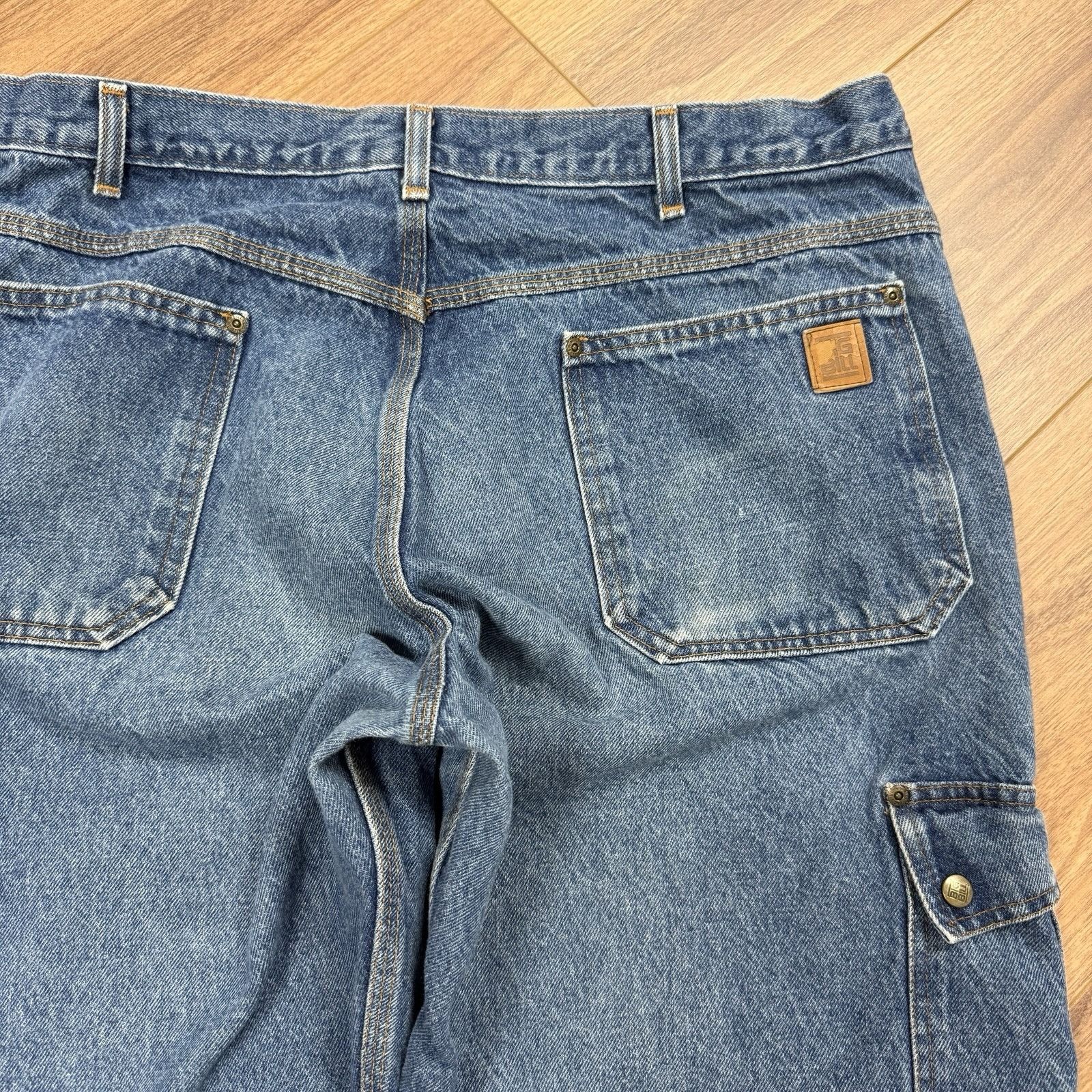 Vintage Big Bill Double Knee Cargo Jeans Mens 40x30 Baggy Workwear Size US 40 / EU 56 - 5 Thumbnail