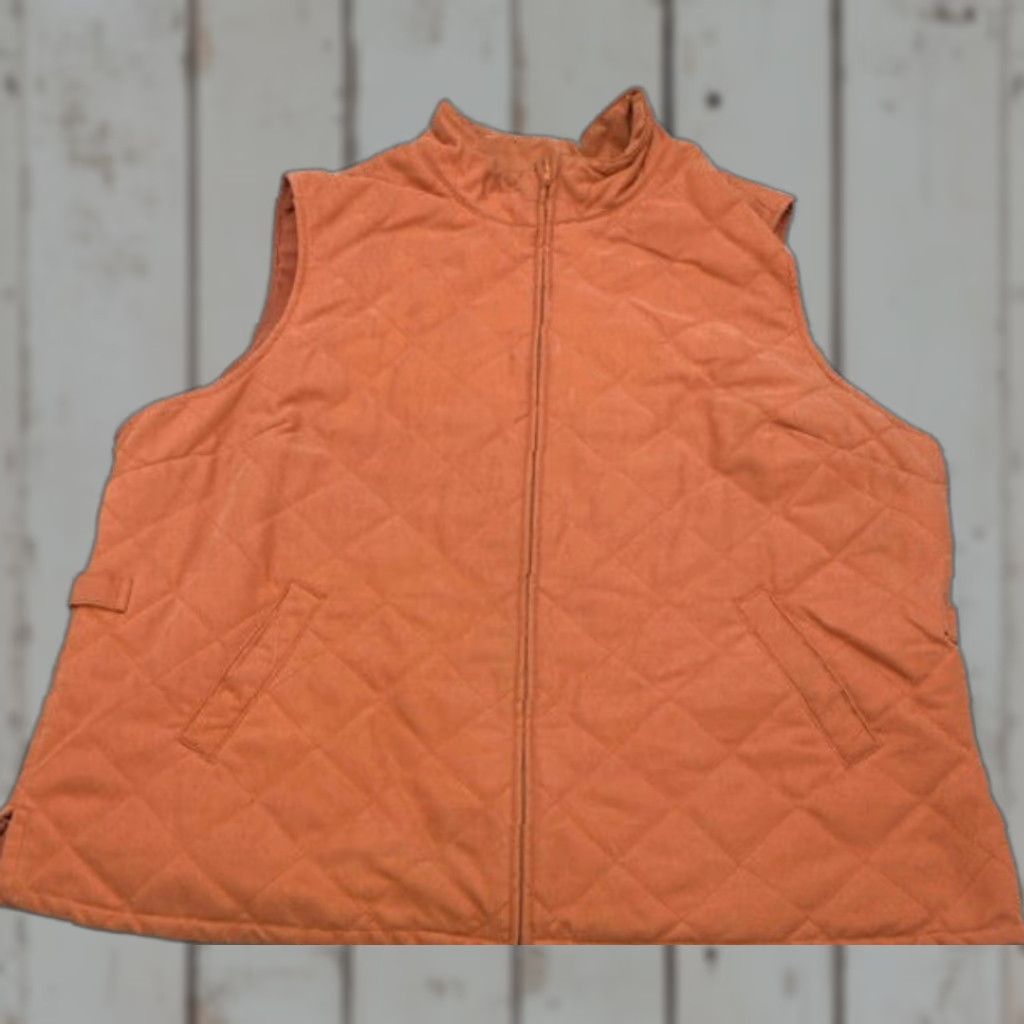 Orvis VINTAGE Orvis Vest Women's XL Orange Quilted Puffer Full Zip Insulated Pockets Outdoor Size XL / US 12-14 / IT 48-50 - 1 Thumbnail