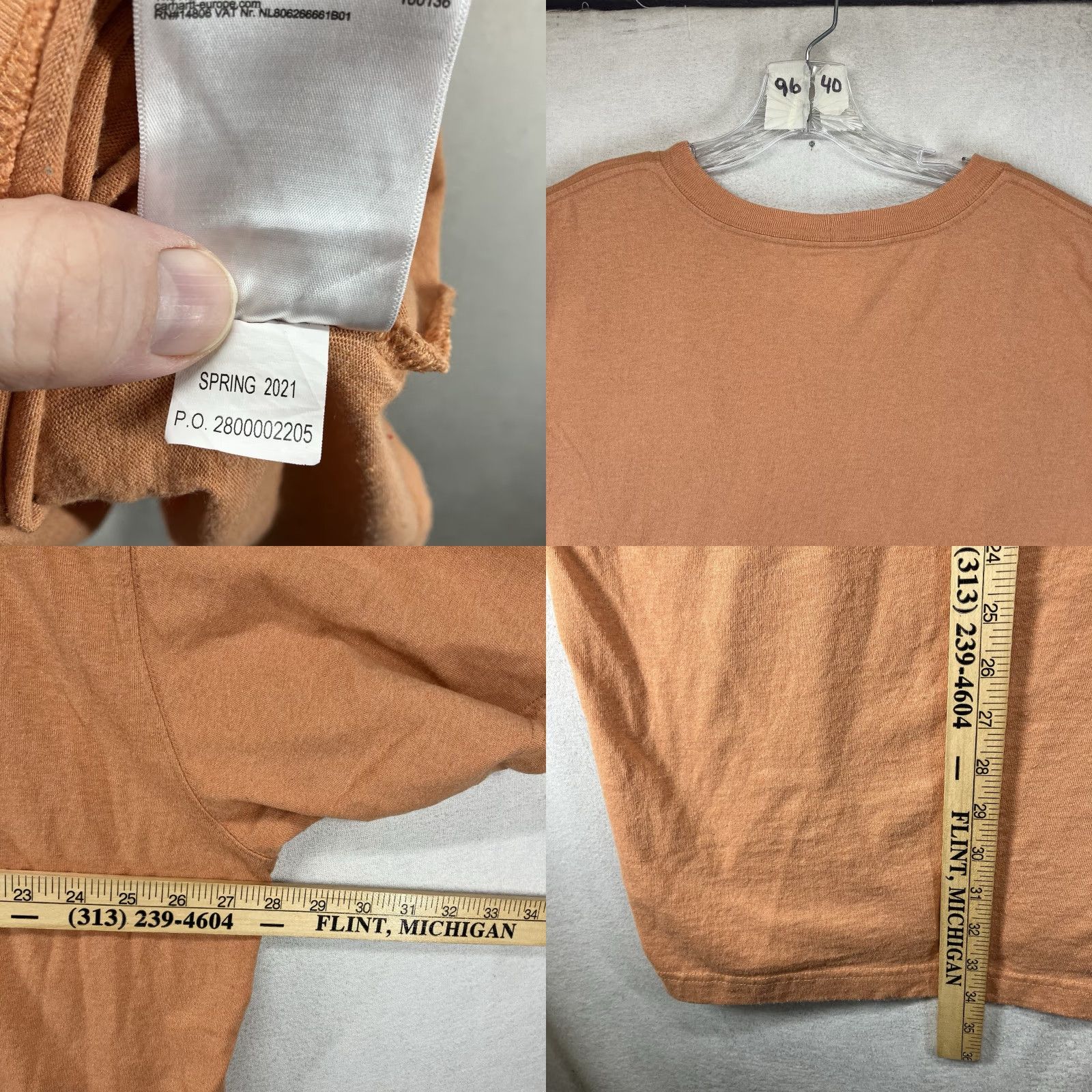 Carhartt Carhartt T-Shirt Mens 2XL Short Sleeve Crew Neck Orange Logo All Seasons Outdoor Regular Fit Size US XXL / EU 58 / 5 - 8 Thumbnail