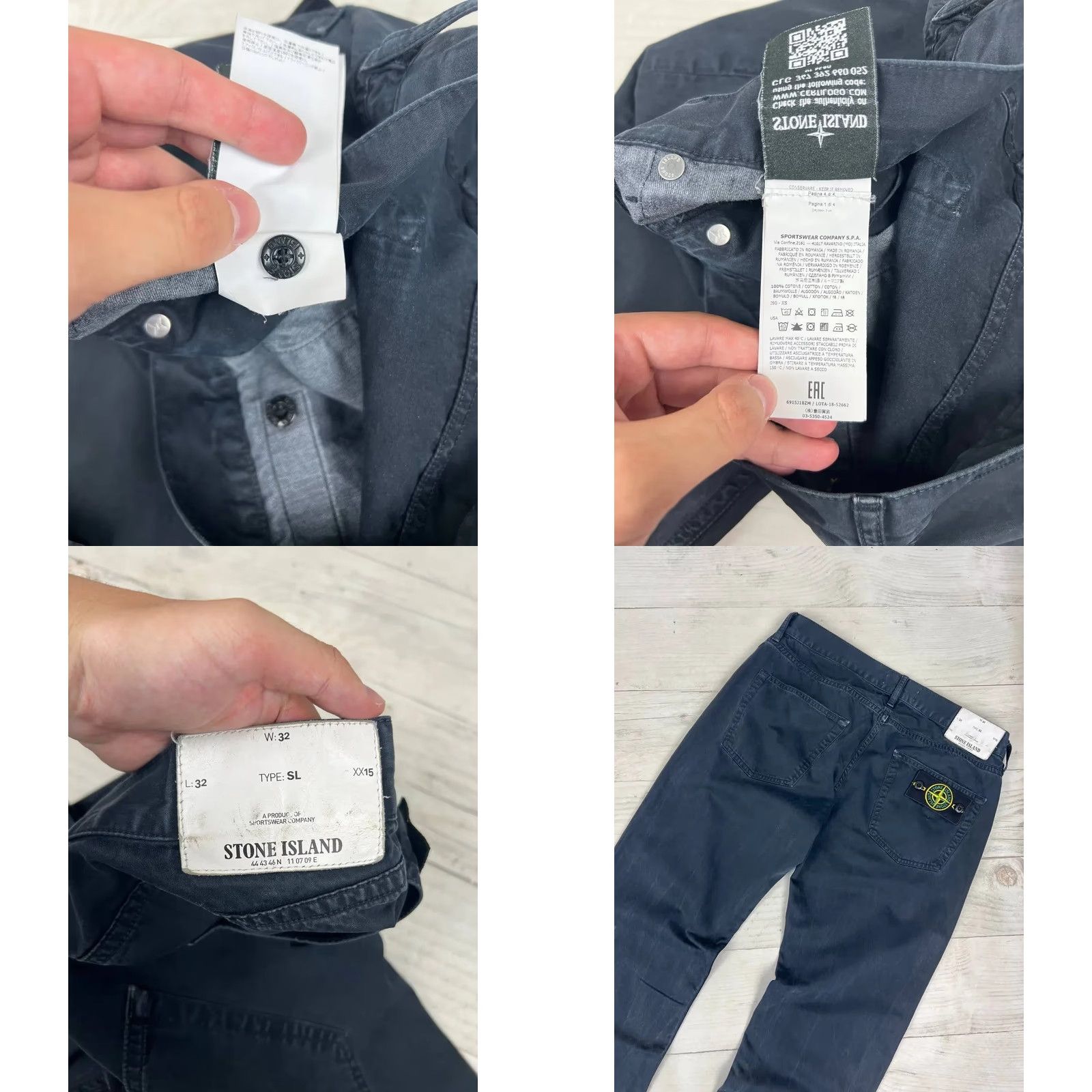Stone Island Stone Island Pants Mens 32 Black Cotton Slim Front Chino 2018 VINTAGE? Size US 32 / EU 48 - 9 Thumbnail