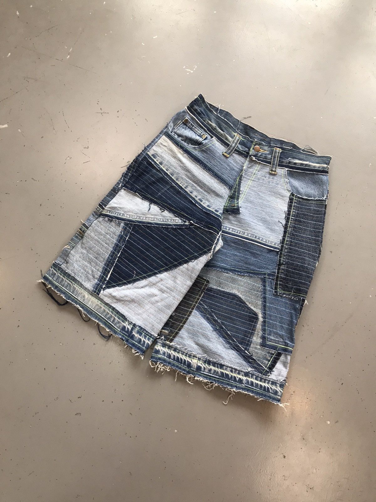 Designer × Vintage Vintage 1of1 upcycle neon scrap jort Size US 32 / EU 48 - 5 Thumbnail