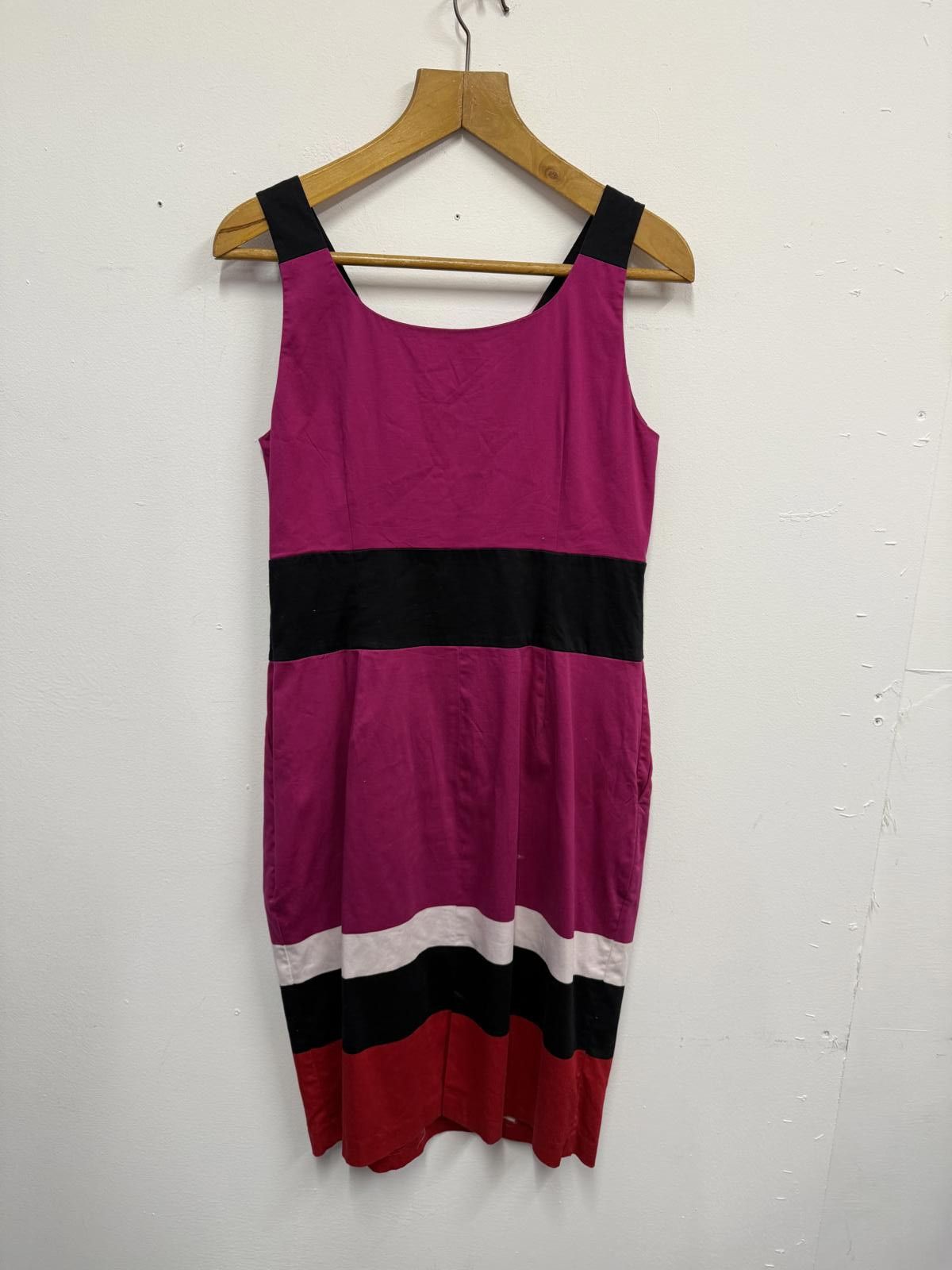 Other Hobbs Colour Block Sleeveless Dress Size M / US 6-8 / IT 42-44 - 2 Thumbnail