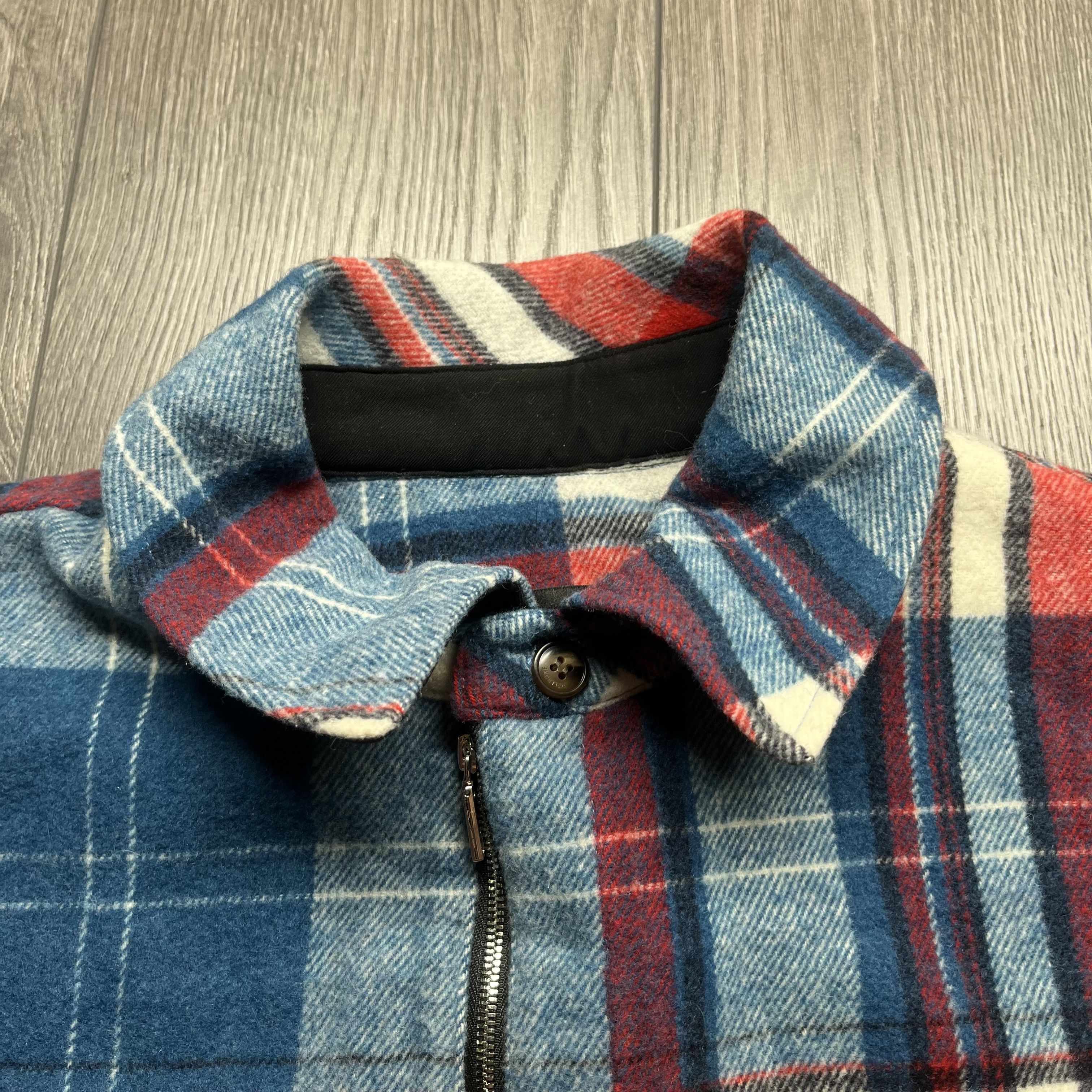 WE11DONE We11done Wool Plaid Print Quarter Zip Jacket Medium Size US M / EU 48-50 / 2 - 5 Thumbnail