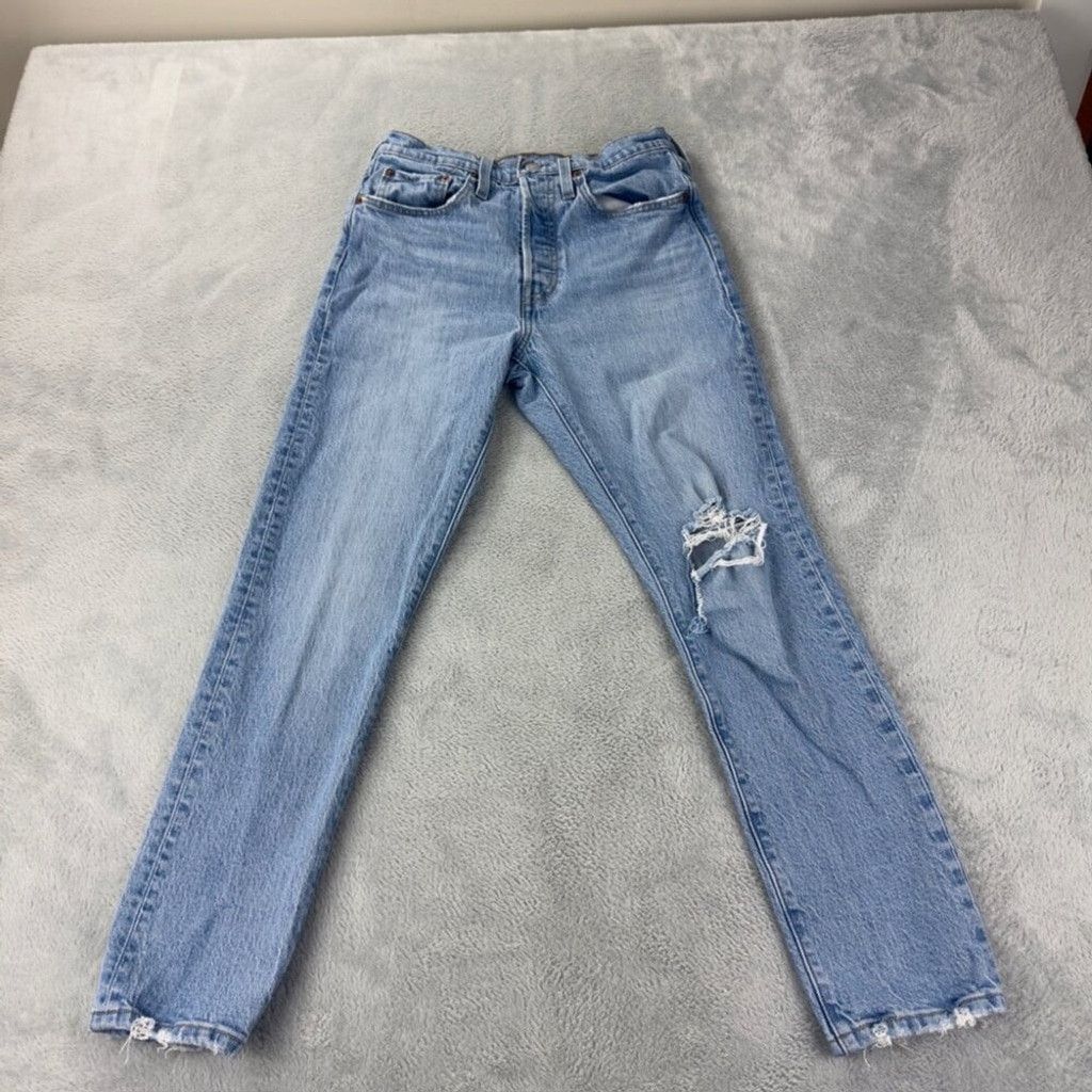 Levi's Levi's 501S Women's Size 26 x 28 Light Blue Denim Distressed Size 26" / US 2 / IT 38 - 1 Thumbnail