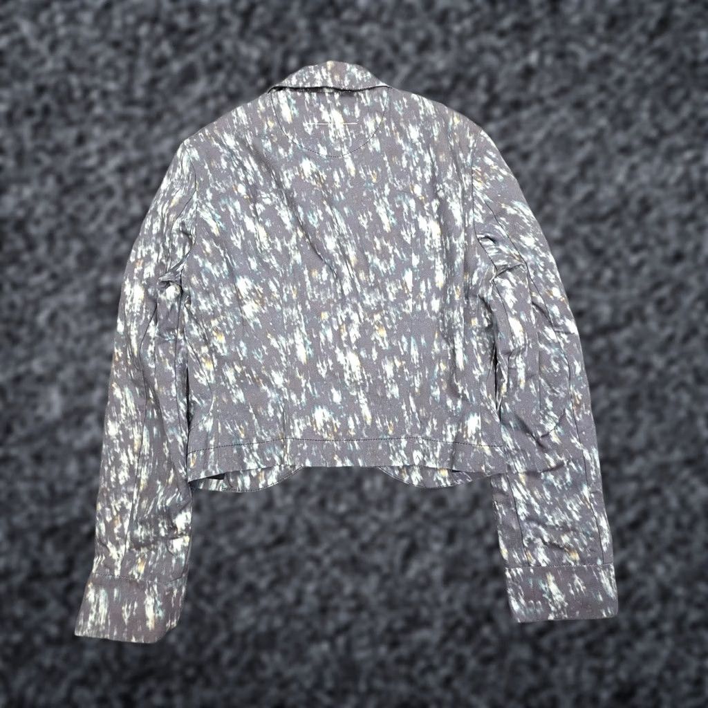 Maison Margiela MM6 Maison Margiela Blazer Jacket Women's XXS Abstract Cotton Gray Button Short Size XS / US 0-2 / IT 36-38 - 1 Thumbnail