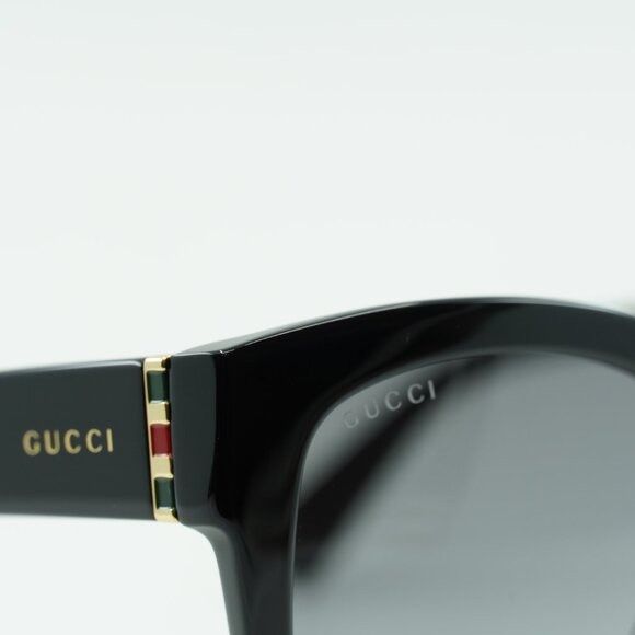 Gucci Gucci GG0459S 001 Sunglasses Black Cat Eye Frame, Grey Size ONE SIZE - 9 Thumbnail