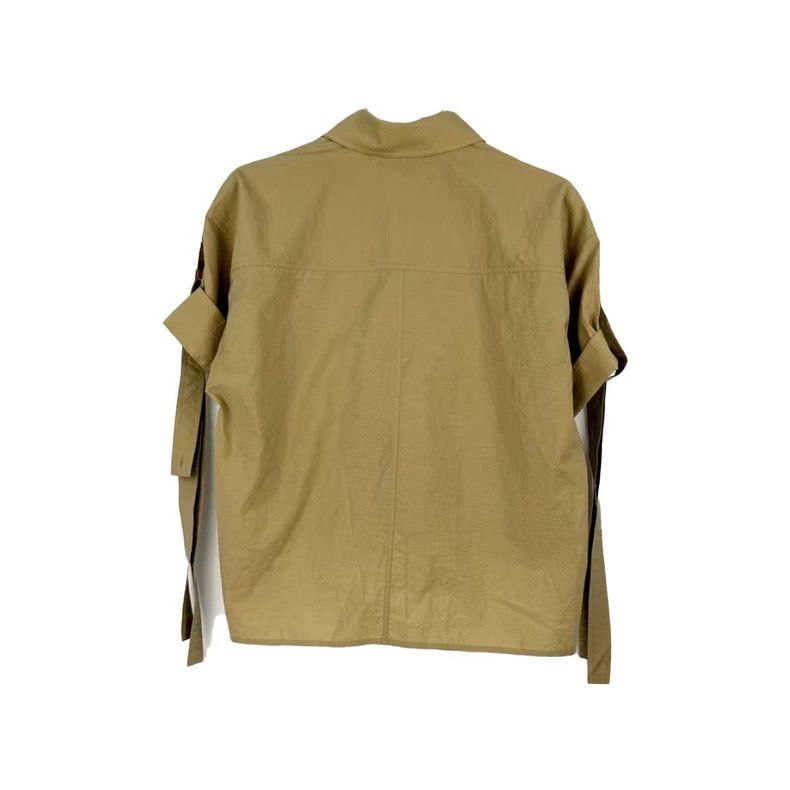 Loewe LOEWE Kaki leather logo shirt Size S / US 4 / IT 40 - 2 Thumbnail
