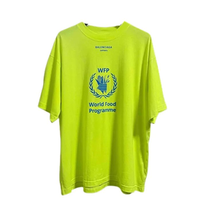 Balenciaga Balenciaga WFP Charity Neon Short Sleeve T-Shirt Size US M / EU 48-50 / 2 - 1 Thumbnail