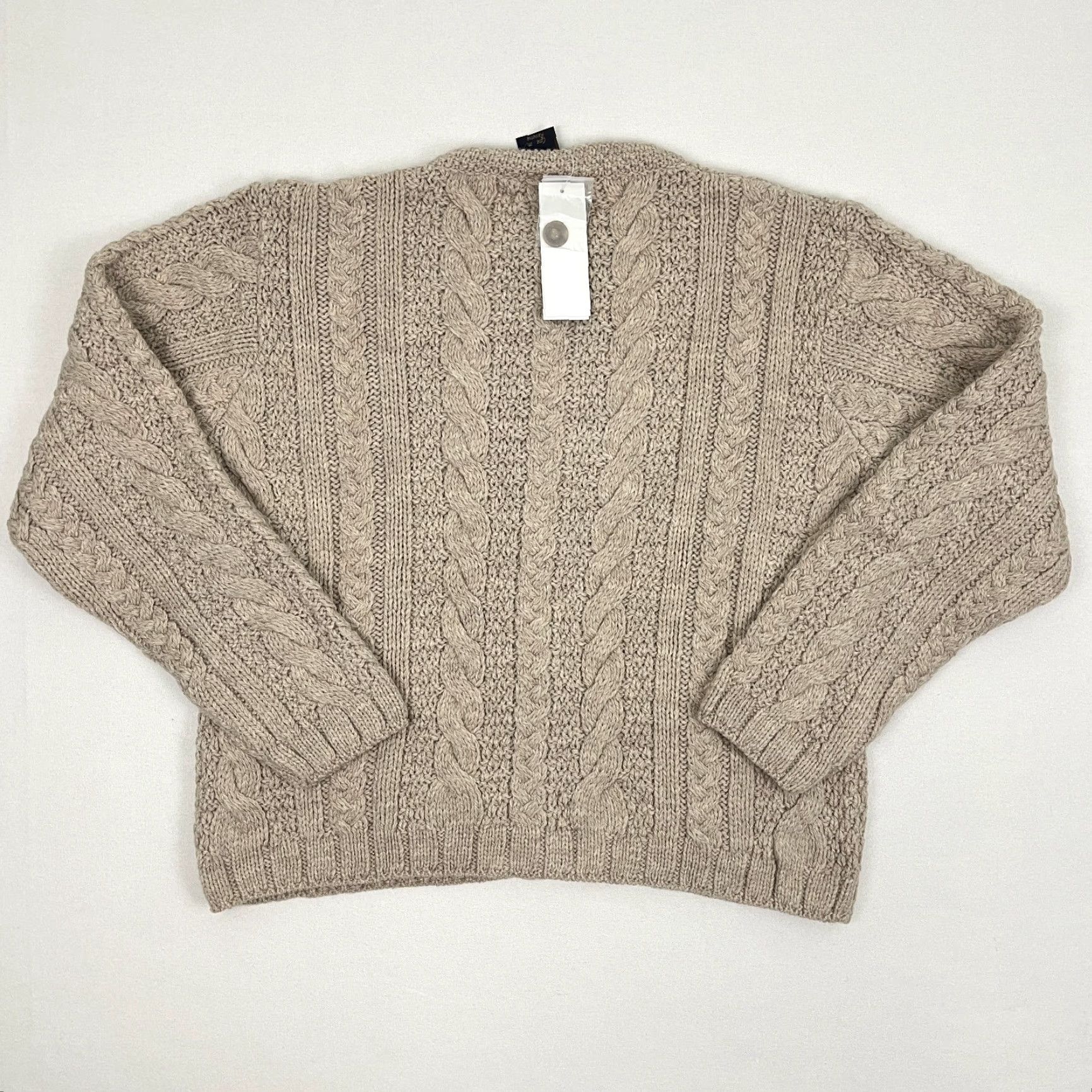 Paul James Paul James Cardigan Sweater Womens L Brown Wool Cable Knit Jumper England NEW Size L / US 10 / IT 46 - 6 Thumbnail