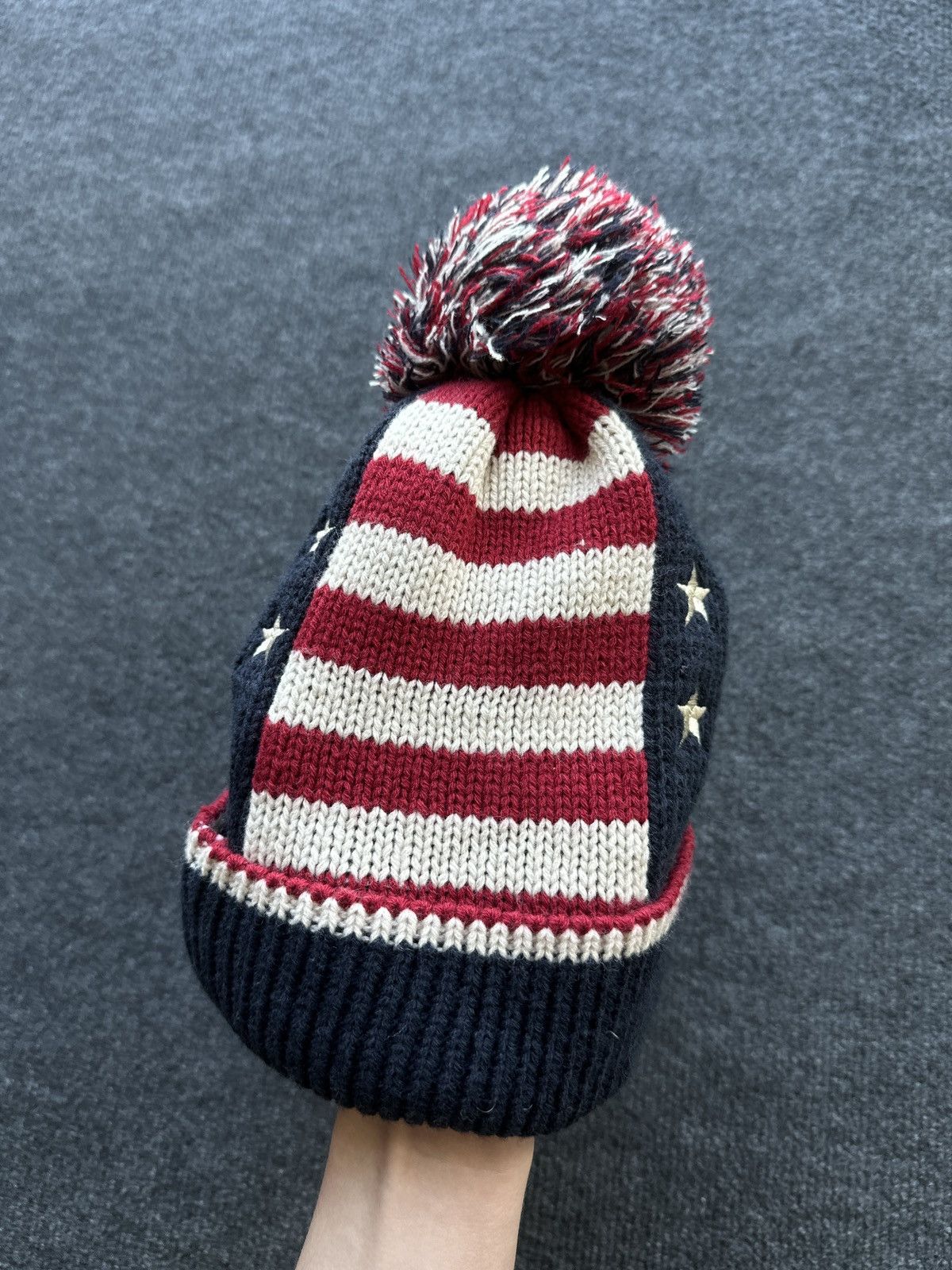 Other 🚨 VNTG USA FLAG LOGO KNITTED HAT BEANIE UNITED STATES Size ONE SIZE - 6 Thumbnail