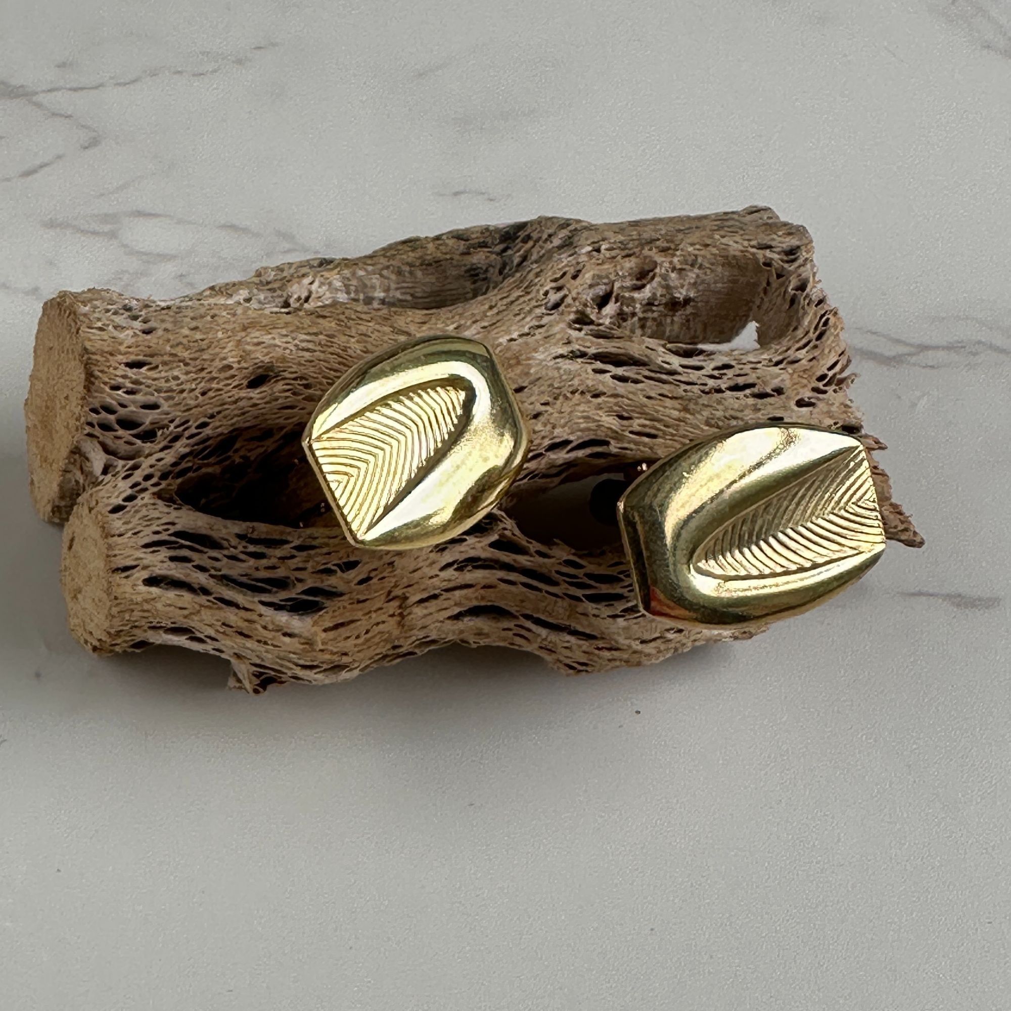 Vintage Vintage 1950s Gold Tone Cufflinks With Atomic Design For Men Size ONE SIZE - 6 Thumbnail