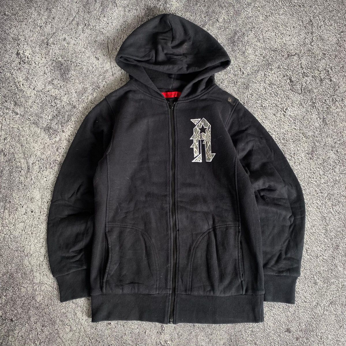 If Six Was Nine 2000s - Algonquins Y2K Skull Punk Gotic Embroidery Hoodie☠️ Size US M / EU 48-50 / 2 - 5 Thumbnail